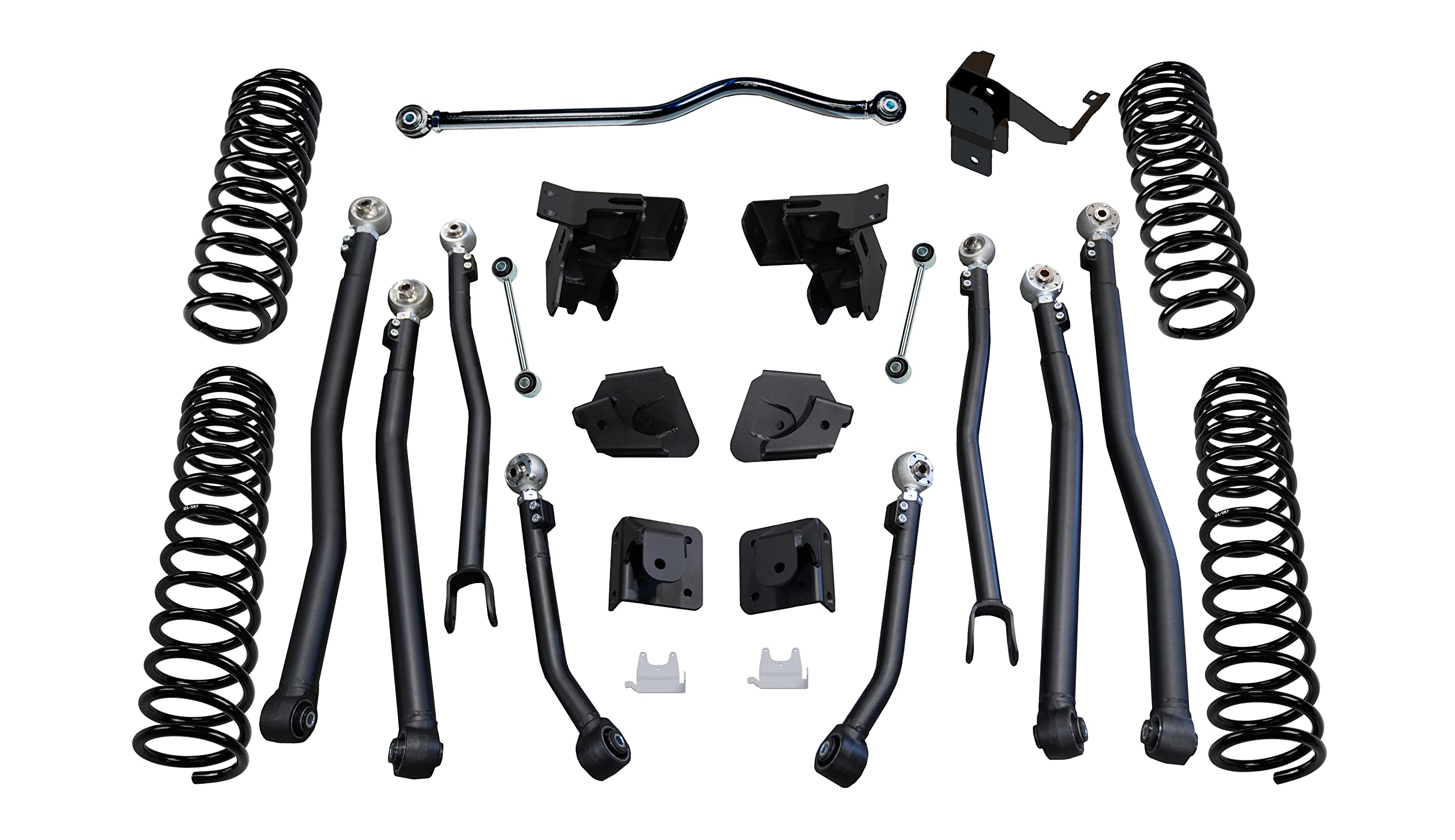 SUPERLIFT SUSPENSION RealTruck 4" Lift Kit for Wrangler JK | Complete Long Arm Lift Kit with Front & Rear Shadow Shocks & On-Vehicle Adjustable Arms | K201 | Fits 2007-2018 Jeep Wrangler JKU 4-Door