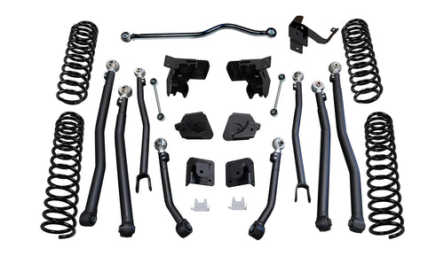 SUPERLIFT SUSPENSION RealTruck 4" Lift Kit for Jeep Wrangler JK | Complete Long Arm Lift Kit with Front & Rear Bilstein 5100 Shocks & Adjustable Arms | K201B | Fits 2007-2018 Jeep Wrangler JKU 4-Door