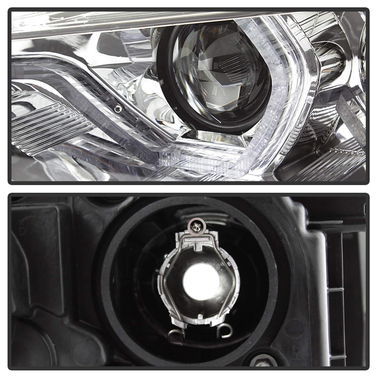 BMW F30 3 Series Spyder 5084354 2012-2014 4DR Projector Headlights - LED DRL - Chrome