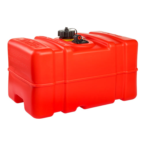 12 Gallon Scepter Portable Marine Gas Can, Large Capacity Boat Fuel Tank, 2-Way Vented Cap, Built-In Fuel Gauge & Pick-Up, Handles, EPA & CARB Compliant, Tall Profile, 22.9"L x 14.3"W x 13.9"H (08668)