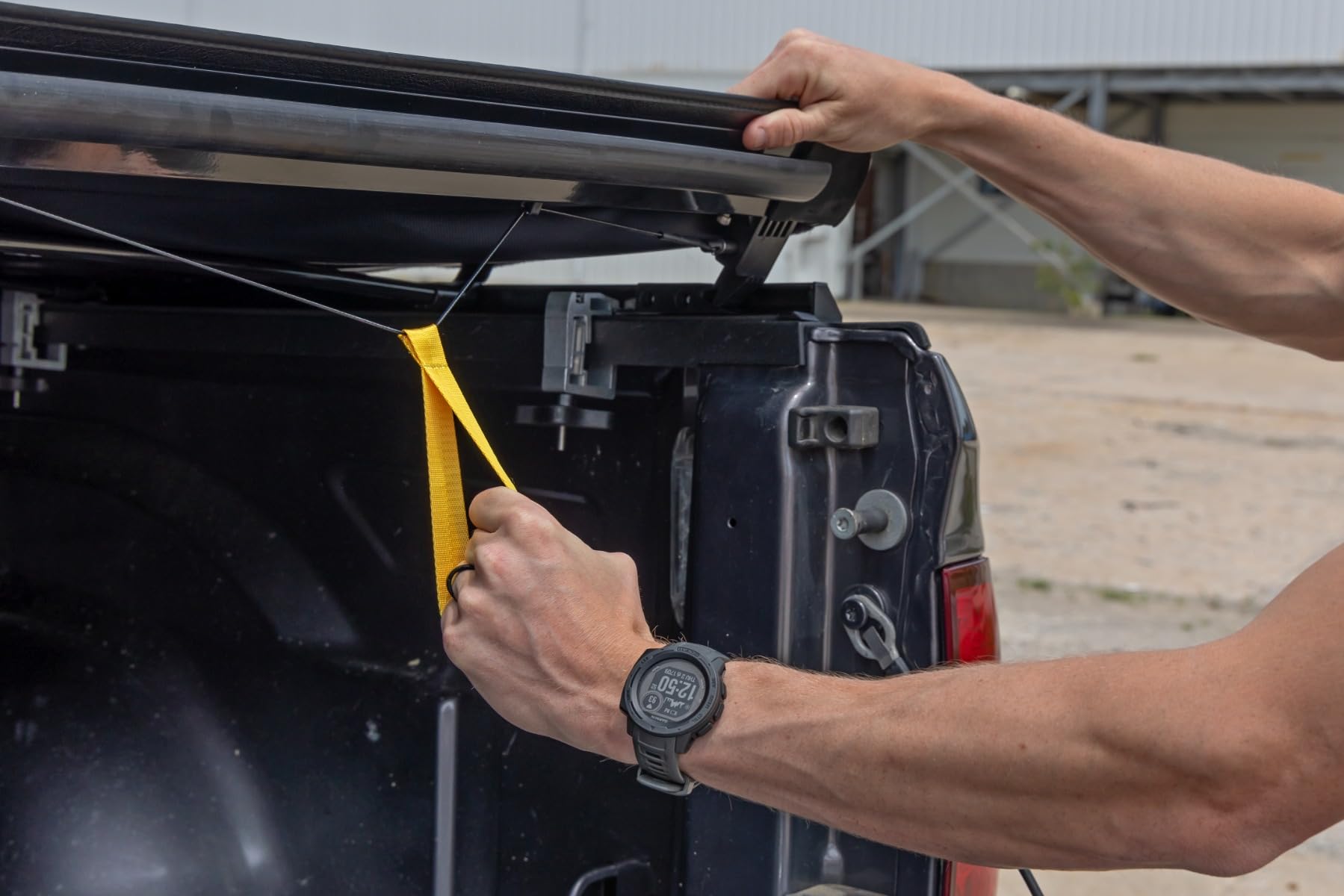 Soft Roll Up Rough Country Truck Bed Tonneau Cover for Ram 1500 (2010-2018)/2500 (2010-2025) - Fits 5'7 (67") Bed, Weatherproof Bed Cover
