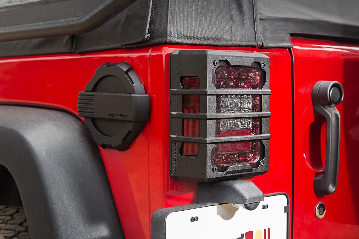 Tail Light Elite Guards Rugged Ridge for Jeep Wrangler JK/JKU | Black | 11226.05 | Fits 2007-2018 Jeep Wrangler JK/JKU