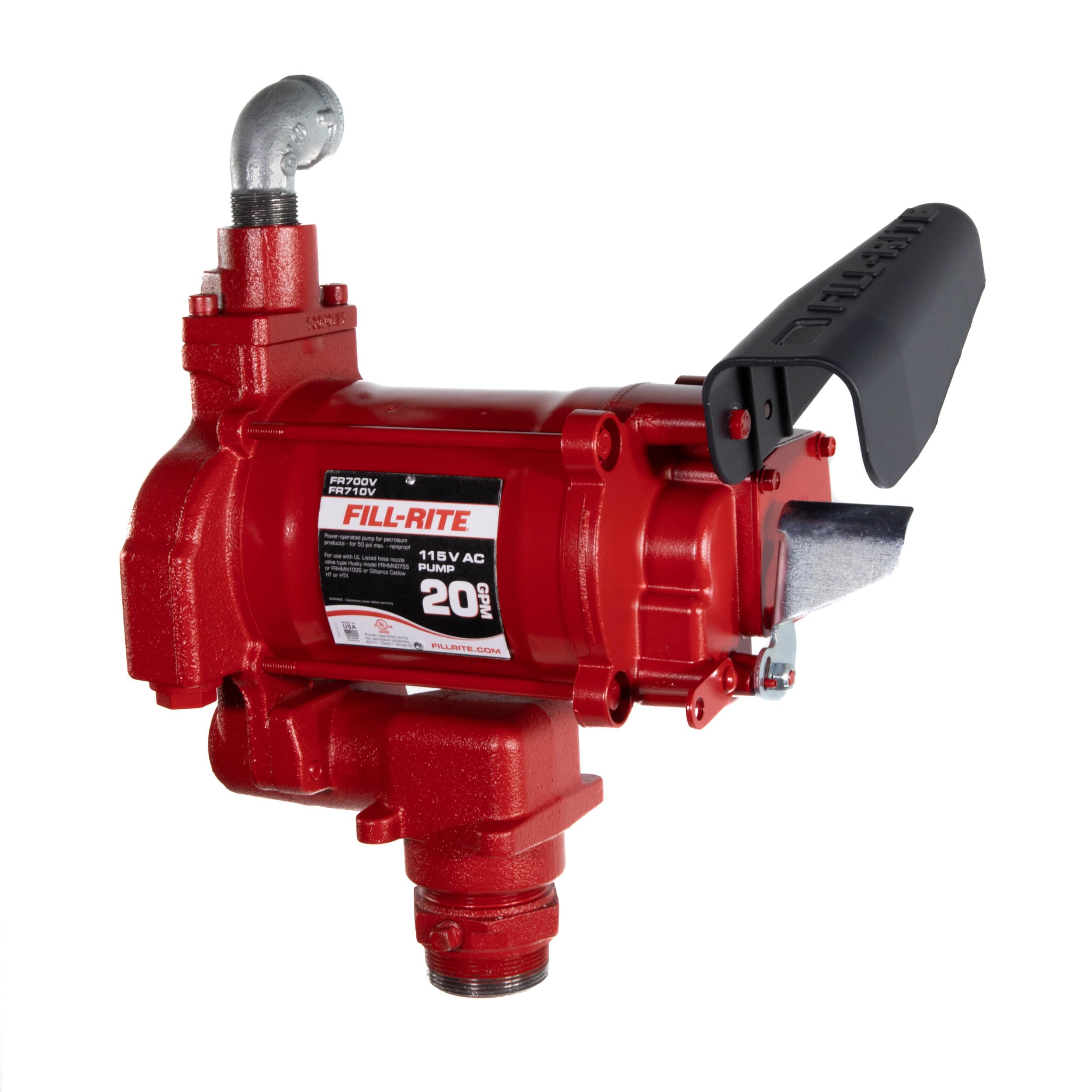 Fill-Rite 115V FR710VN 20 GPM Fuel Transfer Pump (Pump Only Model) | For Gasoline, Diesel, Kerosene, Ethanol Blends, Methanol Blends & Biodiesel up to B20