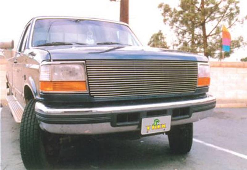 Billet Grille, Polished, Compatible with Ford Bronco (1992-1998), F-150, Super Duty, Replacement - PN #20535, 1 Pc