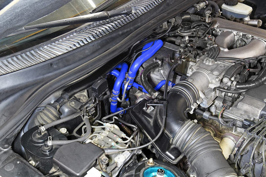 3-ply HPS Blue Reinforced Silicone Heater Coolant Hose Kit 57-2014-BLUE