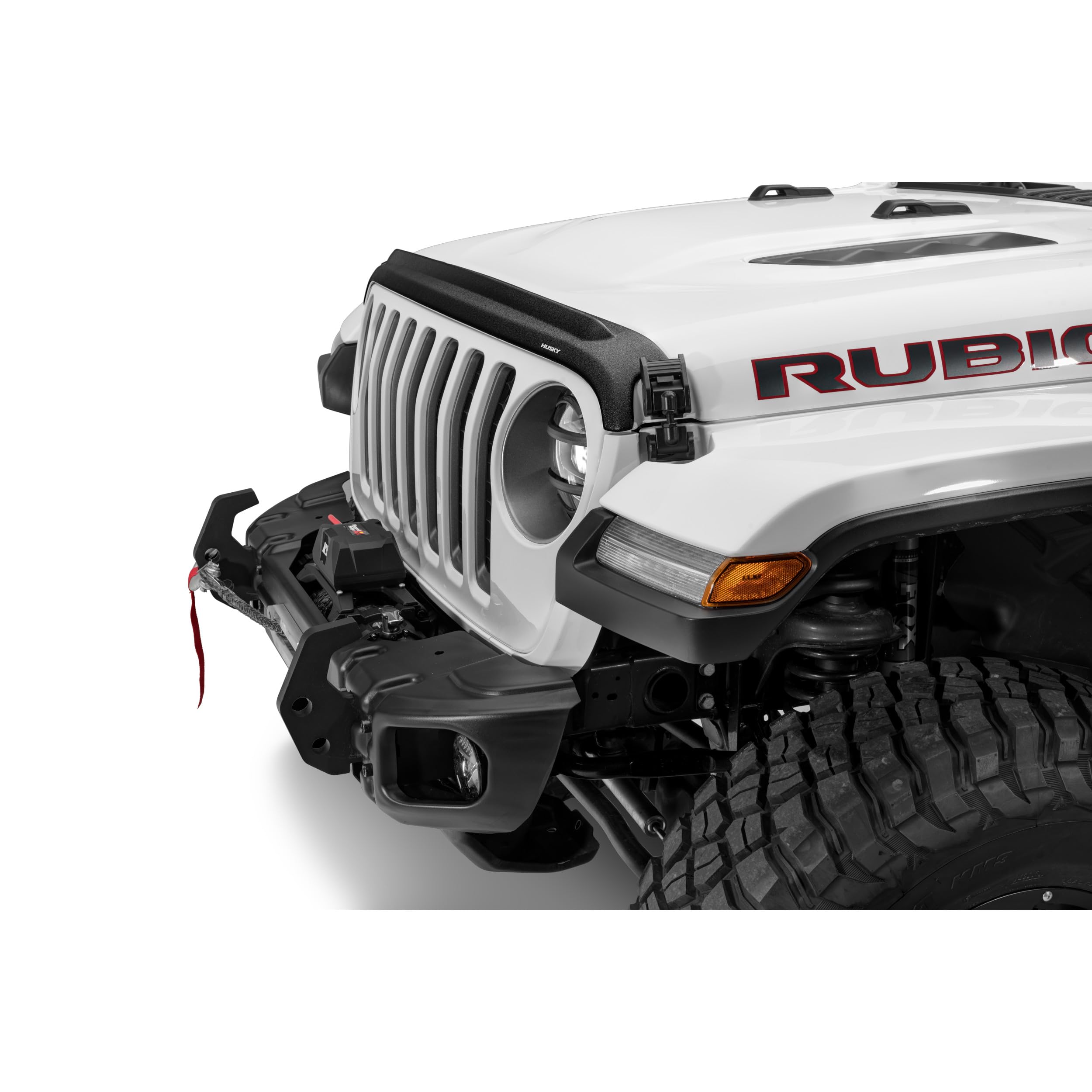 Aeroskin II Hood Protector Husky Liners | Fits 2020-2026 Jeep Gladiator, 2018-2026 Jeep Wrangler JL 2-Door | Low Profile Deflector/Bug Shield - 1 pc., Textured Black | 2830148