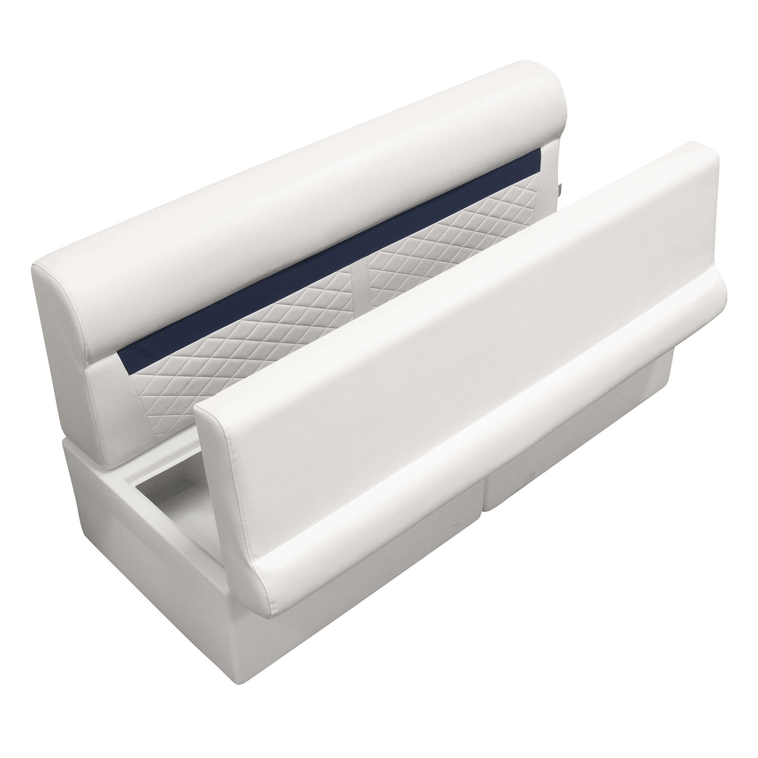 DLX106-1904 Wise DLX Series 55" Pontoon Bench Cushion Set - White/Mariner Blue