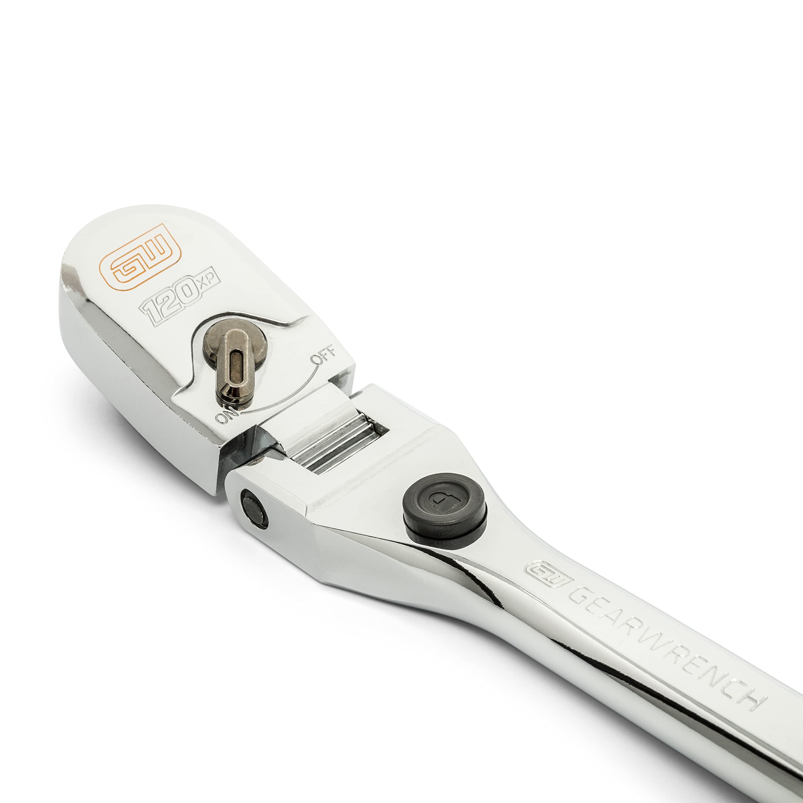 120XP GEARWRENCH 1/2" Drive Locking Flex Head Ratchet with Full Polish Grip - 81374