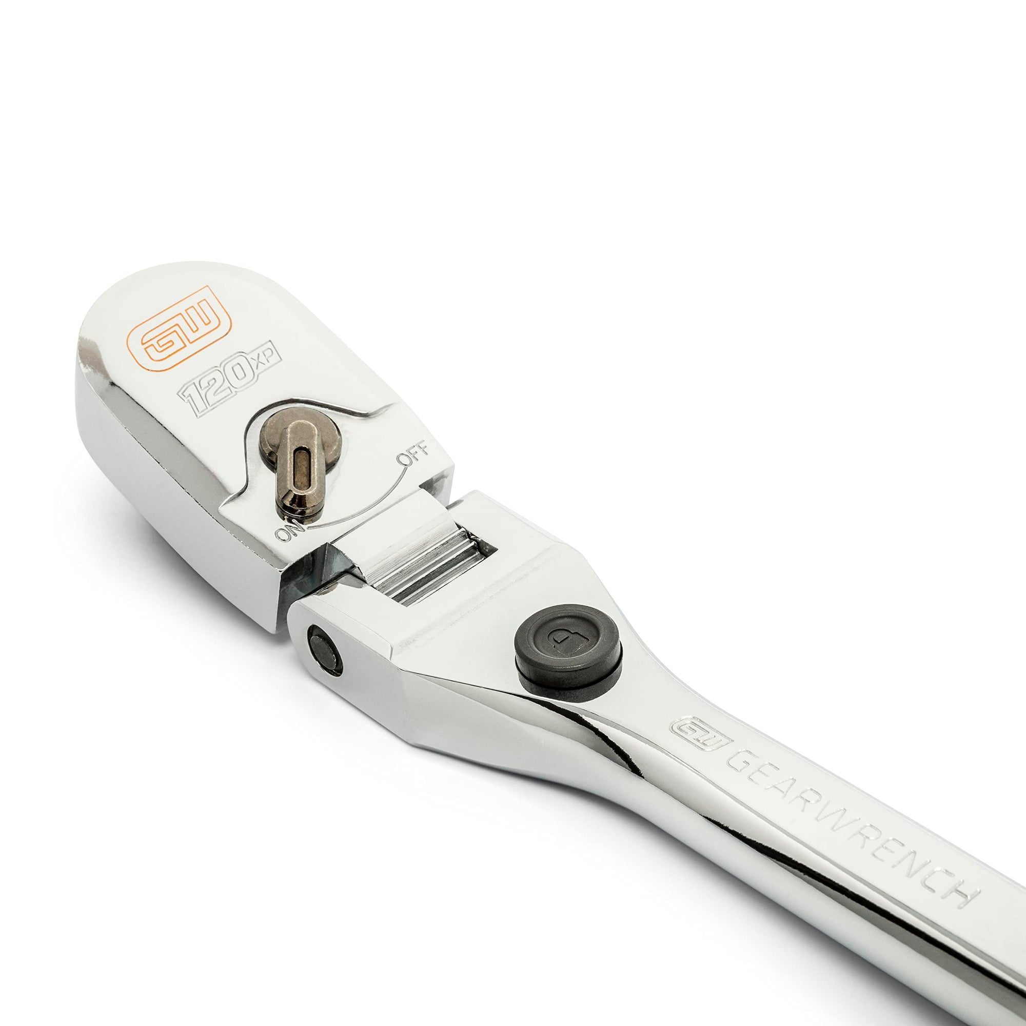 120XP GEARWRENCH 1/2" Drive Locking Flex Head Ratchet with Full Polish Grip - 81374