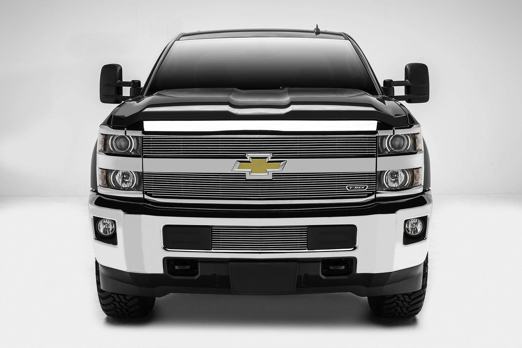 Grilles T-Rex 2015-2019 Silverado 2500, 2015-2017 3500 Billet Grille, Polished, 2 Pc, Overlay - PN #21122