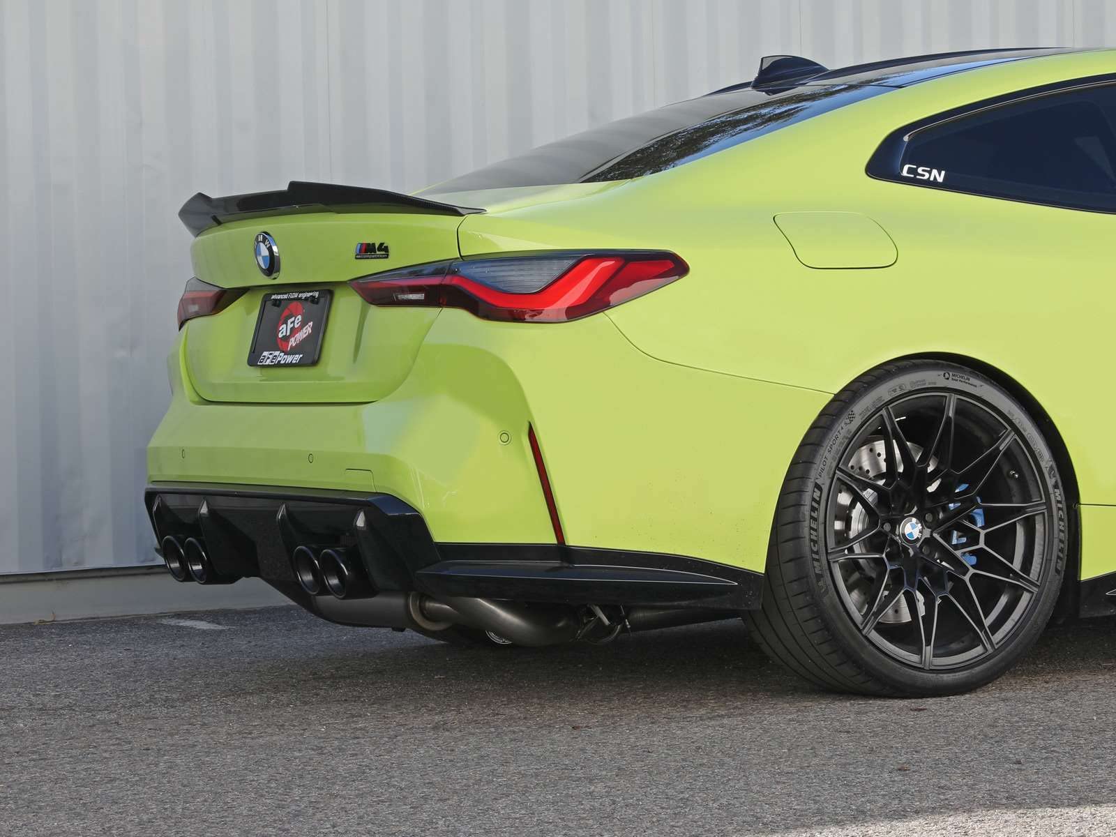 aFe Power 3 IN to 2-1/2 IN MACH Force-Xp Stainless Steel Cat-Back Exhaust System Black Fit BMW M3/M4 (G80/82) 21-22 L6-3.0L (tt) S58 49-36351-B