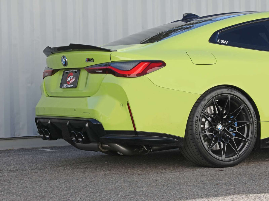 aFe Power 3 IN to 2-1/2 IN MACH Force-Xp Stainless Steel Cat-Back Exhaust System Black Fit BMW M3/M4 (G80/82) 21-22 L6-3.0L (tt) S58 49-36351-B