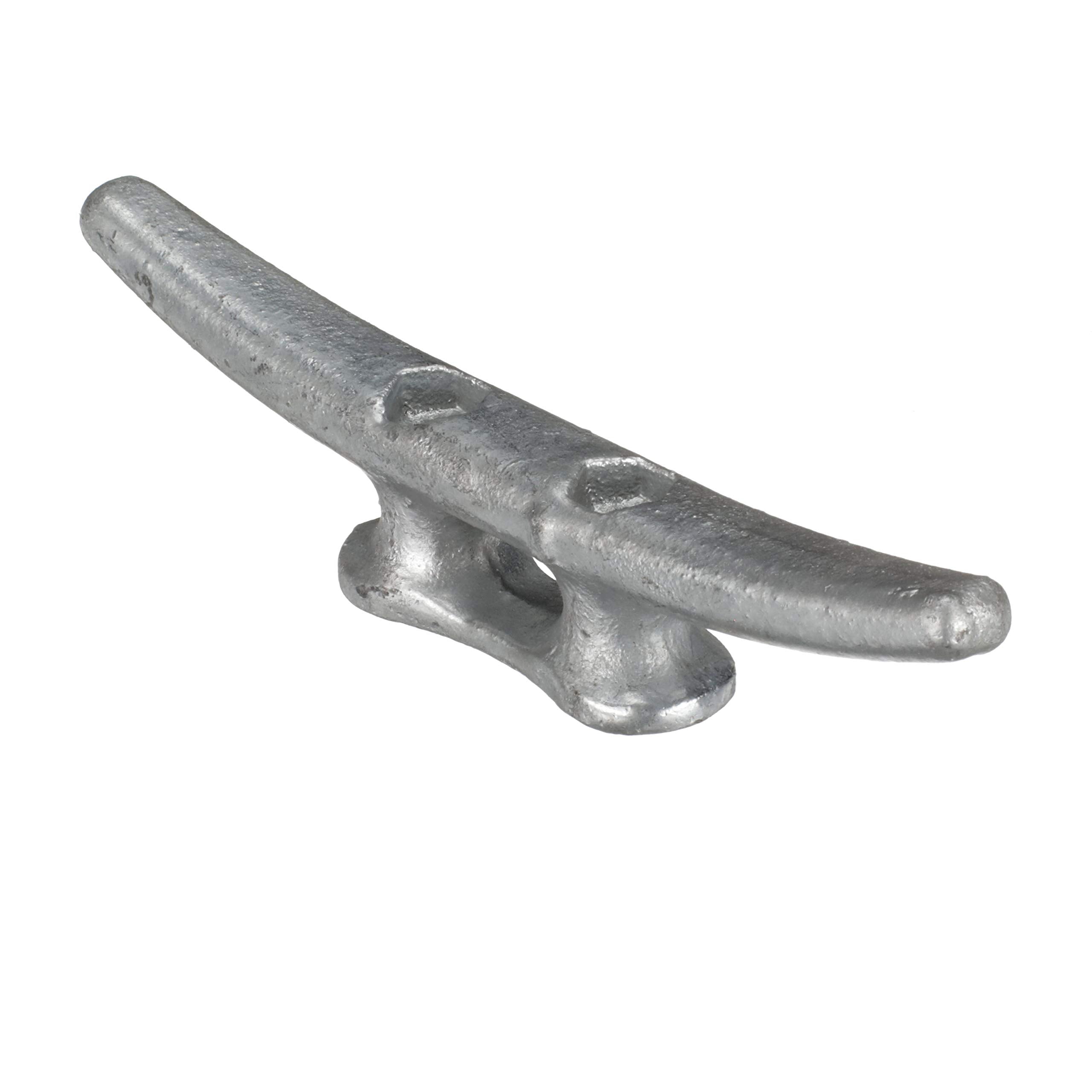 8 in. Long Attwood 12102L3 Cast Iron Cleat — 1 1/8 in. Wide, 1 5/8 in. High, Requires Two (2) 3/8-In. Fasteners, Silver