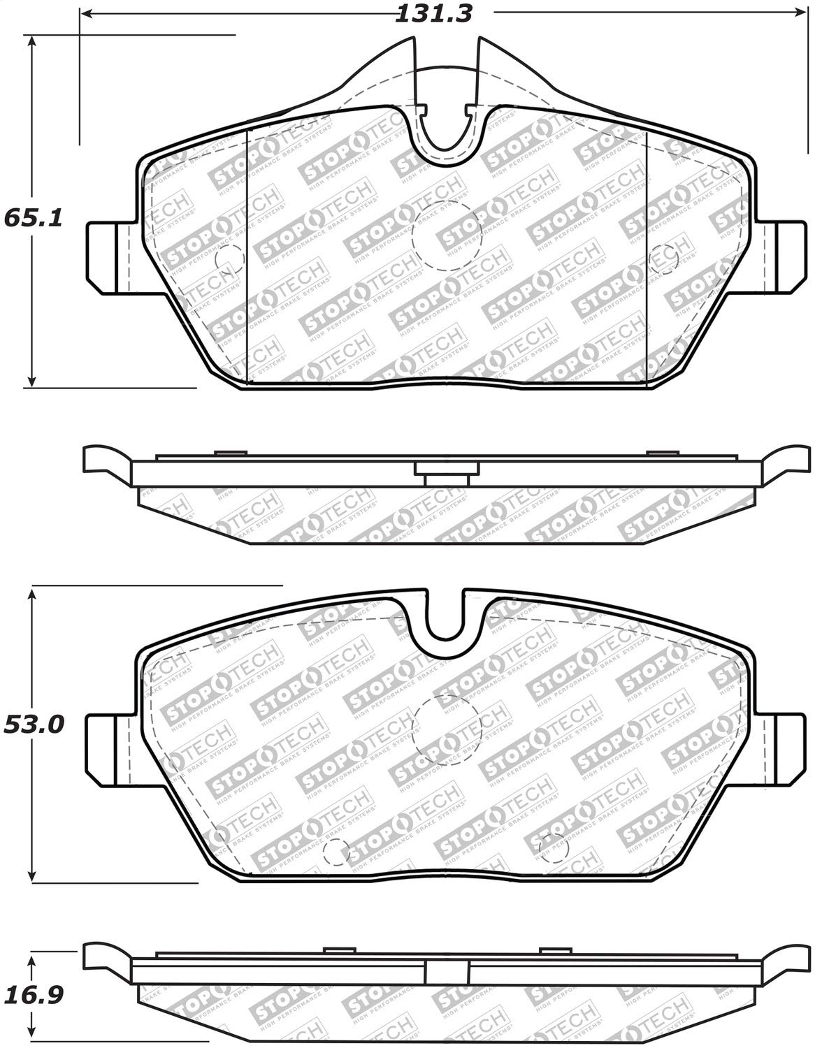 Brake Pads StopTech 305.13080 Street Select with Hardware