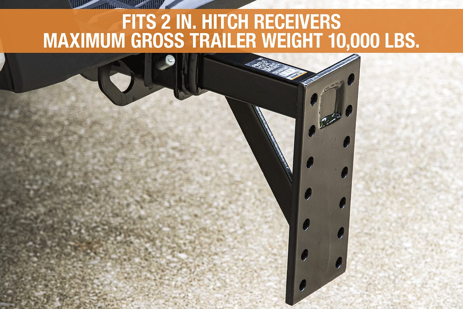 PM812 Buyers Products Pintle Hook Mount – 6 Position Adjustable Trailer Hitch Receiver for 2 Inch Trucks, 10,000 lb MGTW – Heavy-Duty Tow Hitch, 2,000 MVL Rated, 12.25"