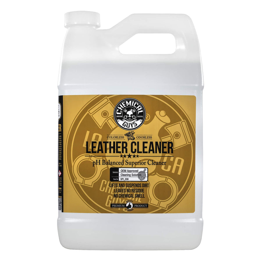 Chemical Guys Colorless and Odorless SPI_208 Leather Cleaner for Car Interiors, Furniture, Apparel, Boots, and More (Works on Natural, Synthetic, Pleather, Faux Leather and More), 128 fl oz (1 Gal)