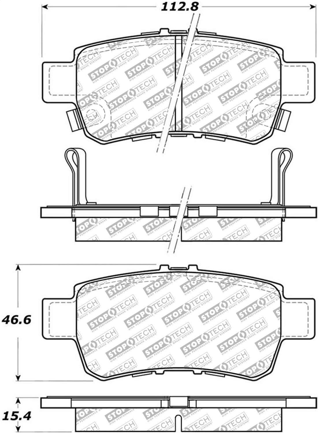 Brake Pads StopTech 305.10880 Street Select with Hardware
