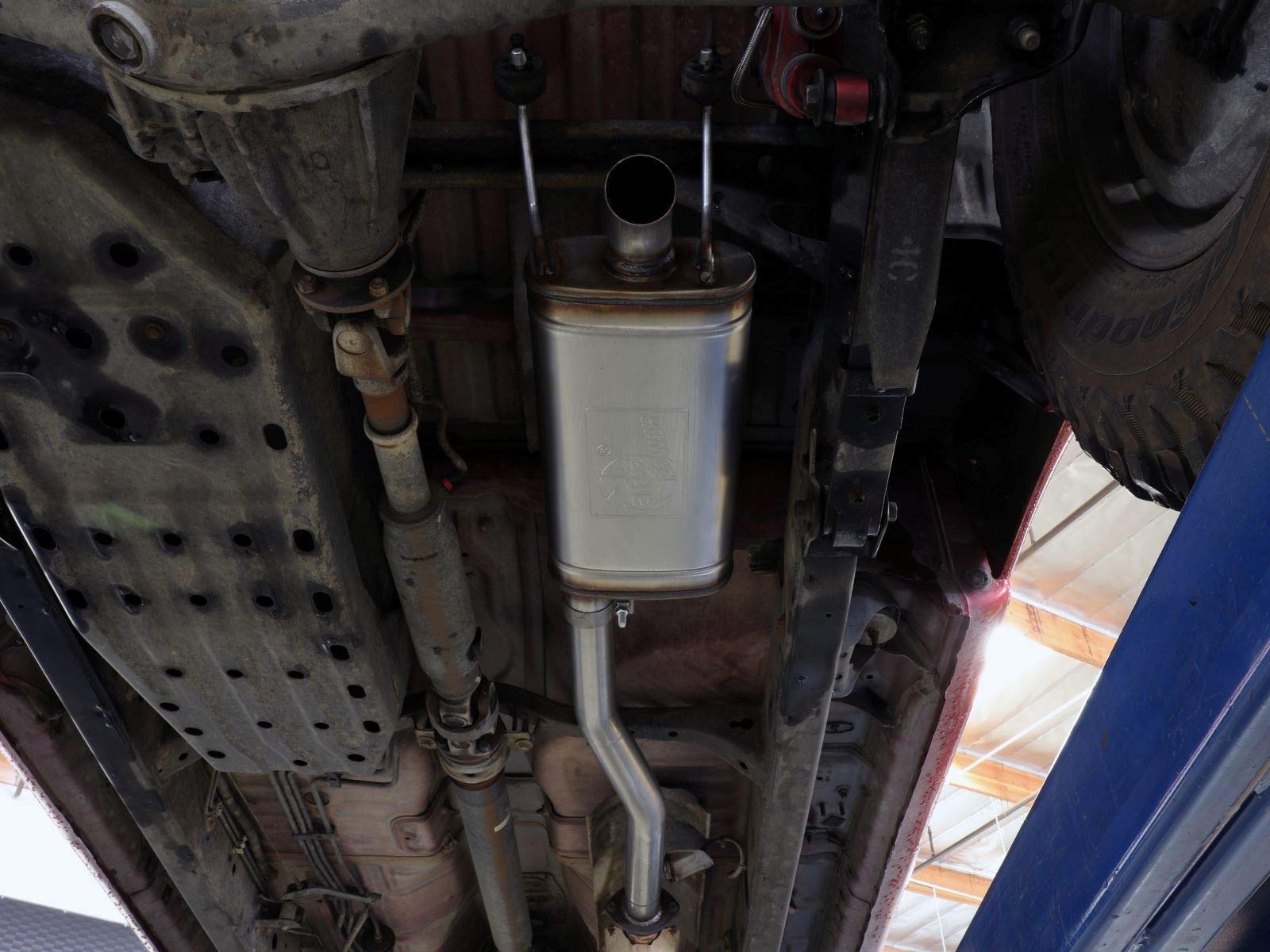 ROCK BASHER aFe Power 49-46049 Cat-Back Exhaust System, 2-1/2", 409 Stainless Steel