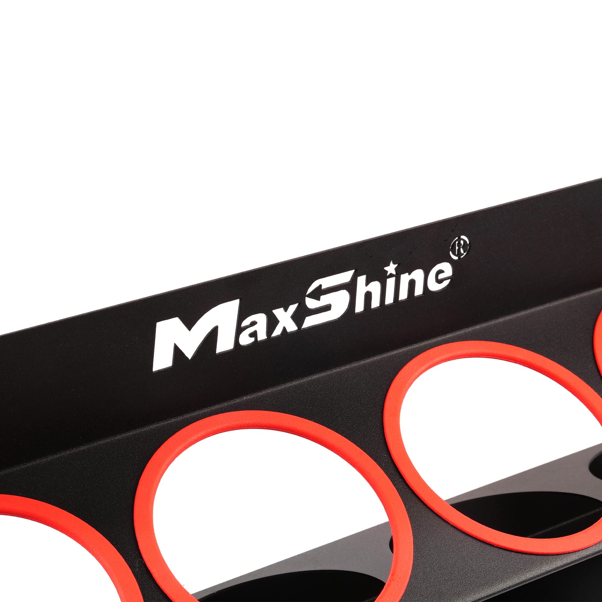 Maxshine Spray Bottle Holder Universal (16oz/34oz) - Holds 7 IK Trigger Sprayers with 3 Small Holes, Sturdy & Lightweight Wall-Mounted Organizer for Detailing Accessories