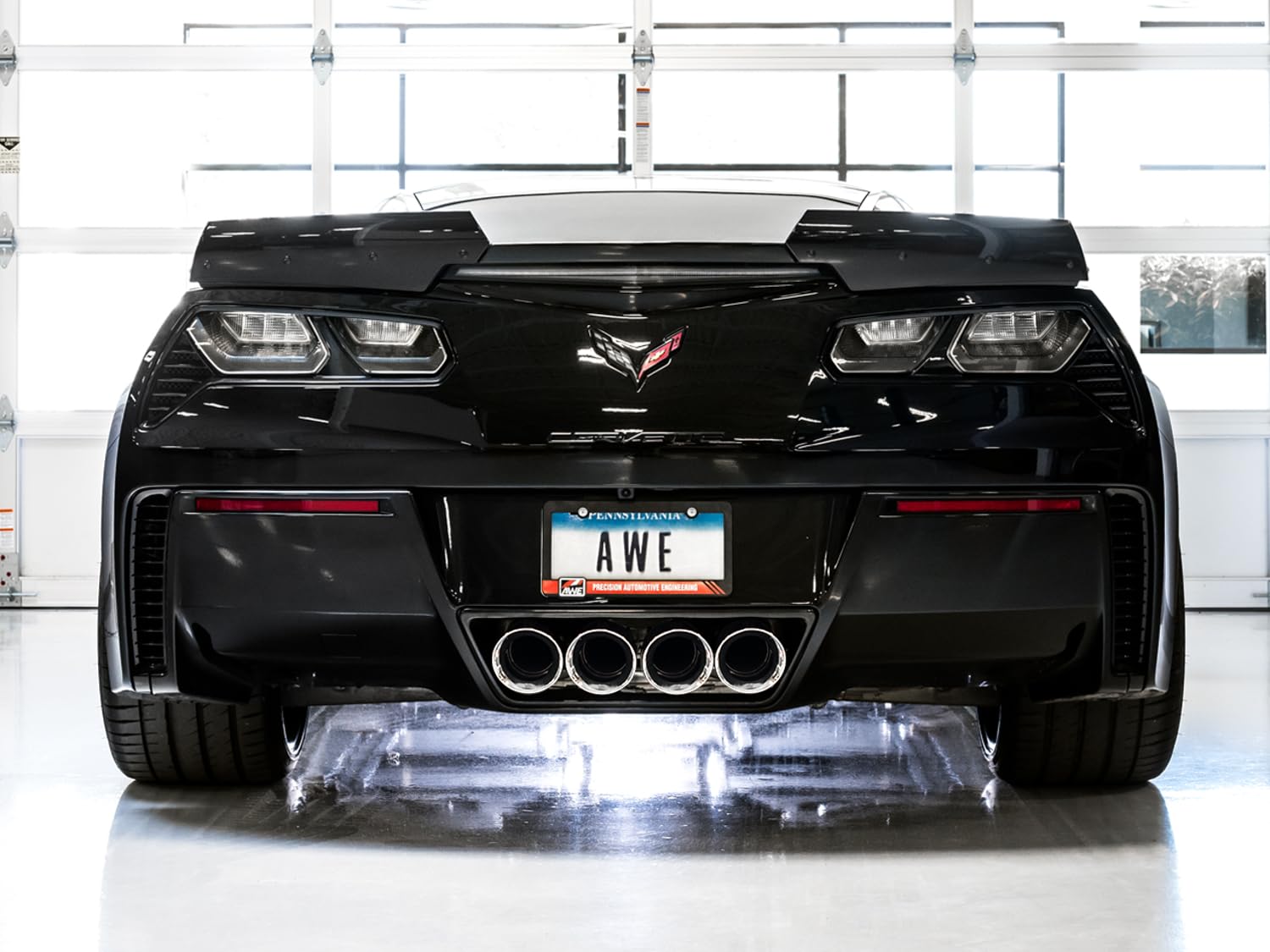 Track Edition AWE Tuning 14-19 Chevy Corvette C7 Z06/ZR1 (w/o AFM) Axle-Back Exhaust w/Chrome Tips - 3020-42073
