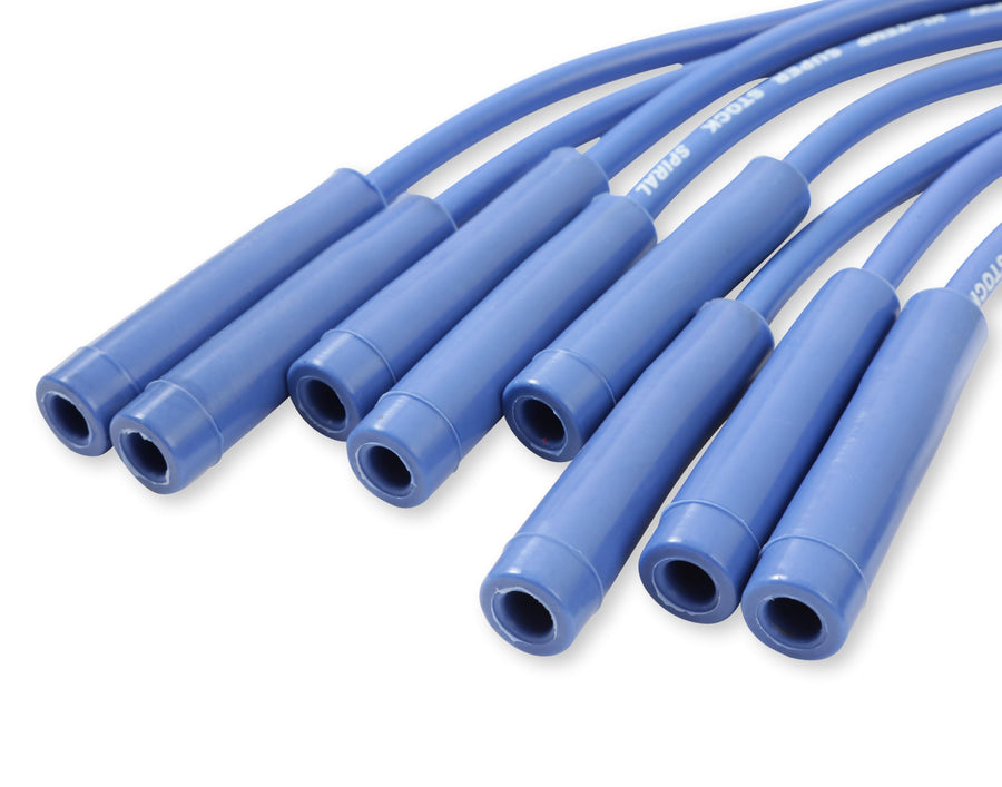 ACCEL Super Stock 5040B Spark Plug Wire Set - 8mm - Universal - Blue Wire with Blue Straight Boots