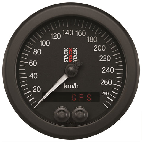 GPS Stack ST3804 Speedometer, 88Mm, Blk, 0-290 Km/H