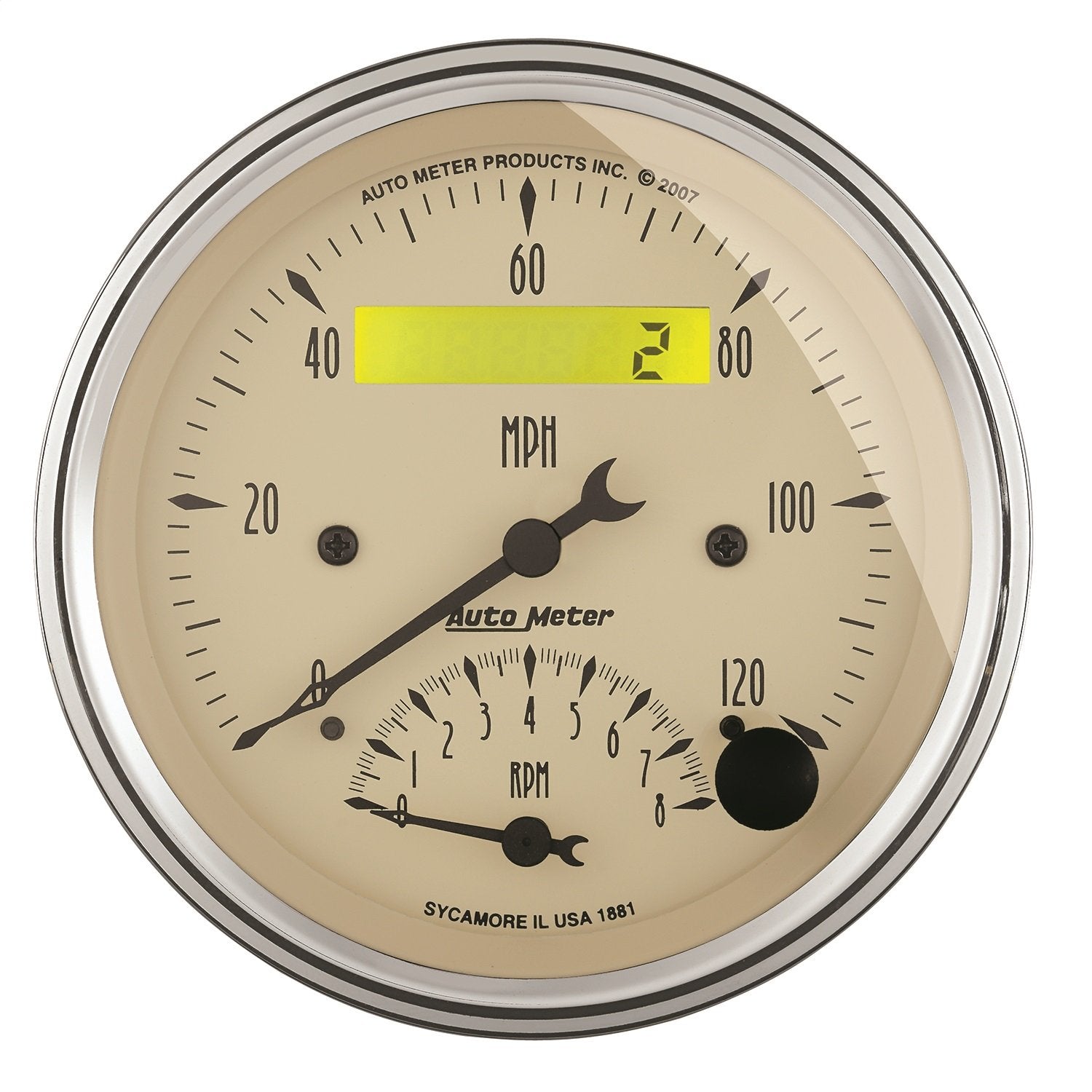 AUTO METER Antique Beige 1881 Tach/Speedo Combo,3.375 in.