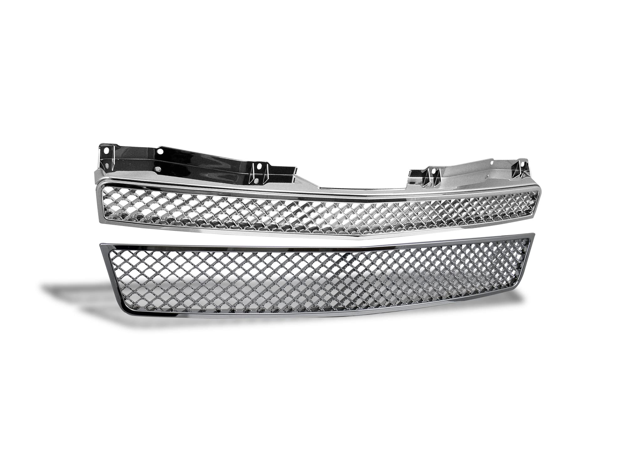 7147430 Armordillo USA Chrome Mesh Front Hood Grille Fits 2007-2014 Chevy Tahoe