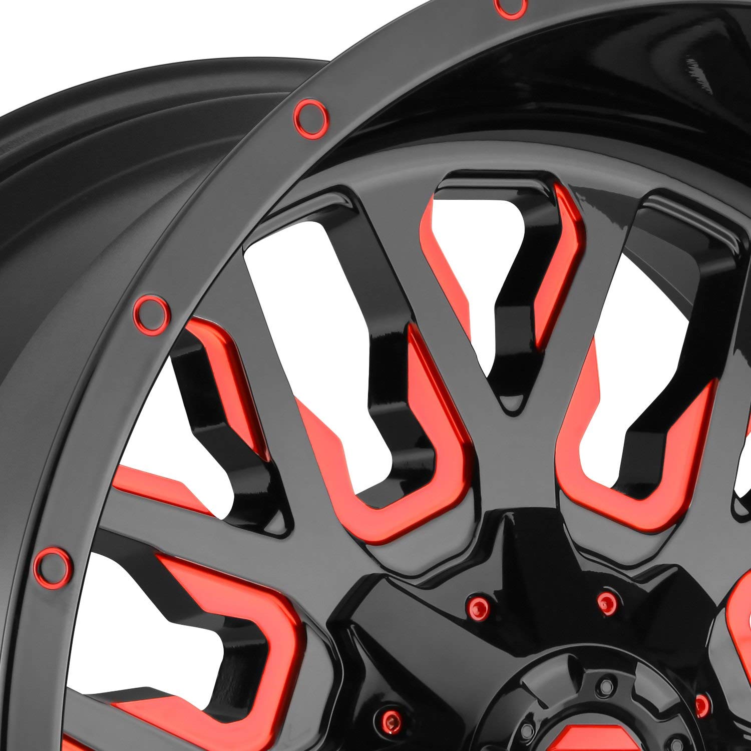 D612 Fuel Offroad Stroke Black Wheel tpms (24 x 14. inches /6 x 135 mm, -75 mm Offset)
