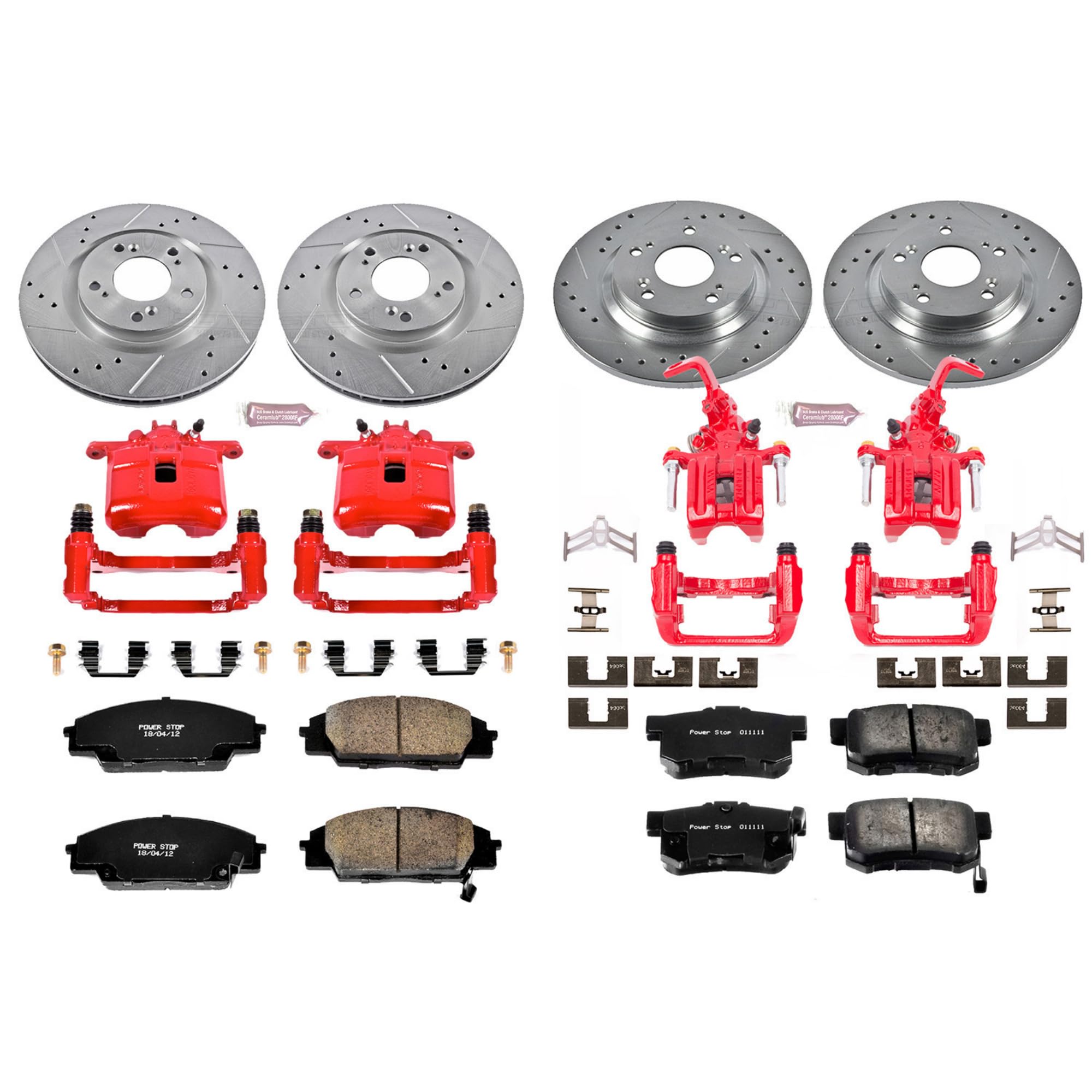 Power Stop Z23 Evolution Sport Brake Kit with Calipers For S2000 Honda 2000-2009 [Model Specific]