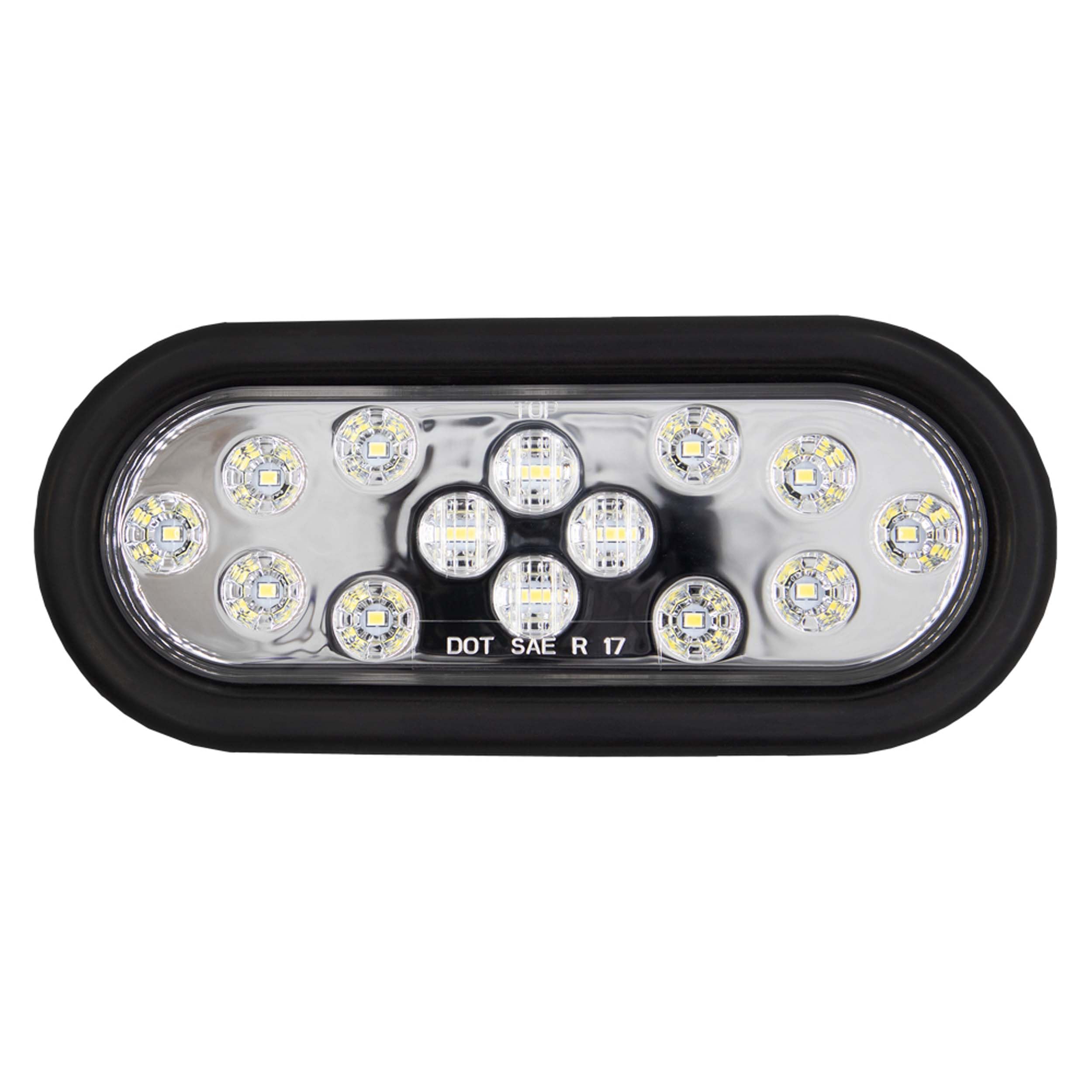 Heise Metra Trailer Led Lights - 6 Inch Oval White with Grommet