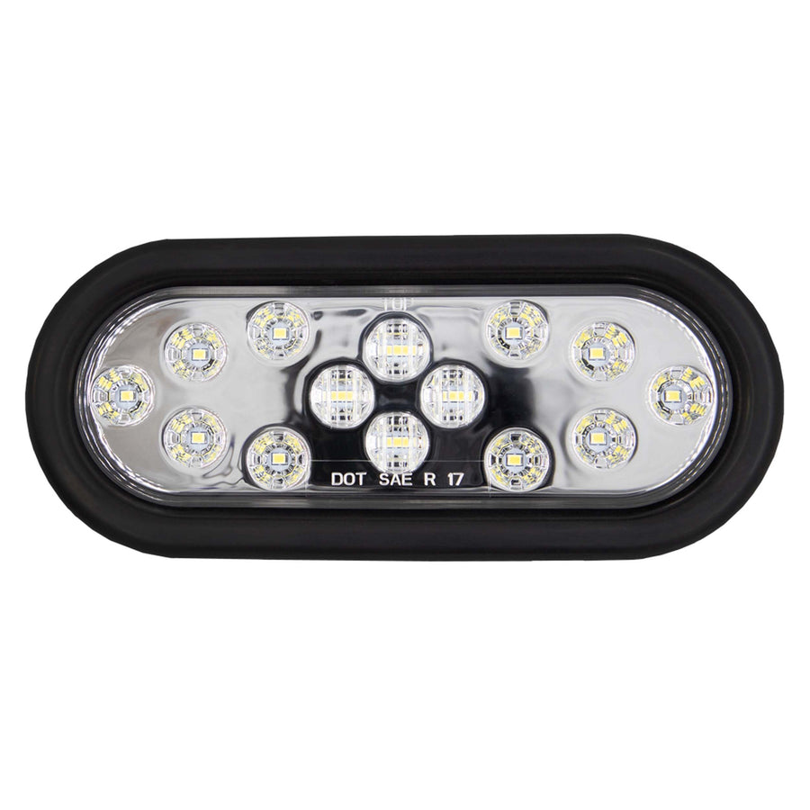 Heise Metra Trailer Led Lights - 6 Inch Oval White with Grommet