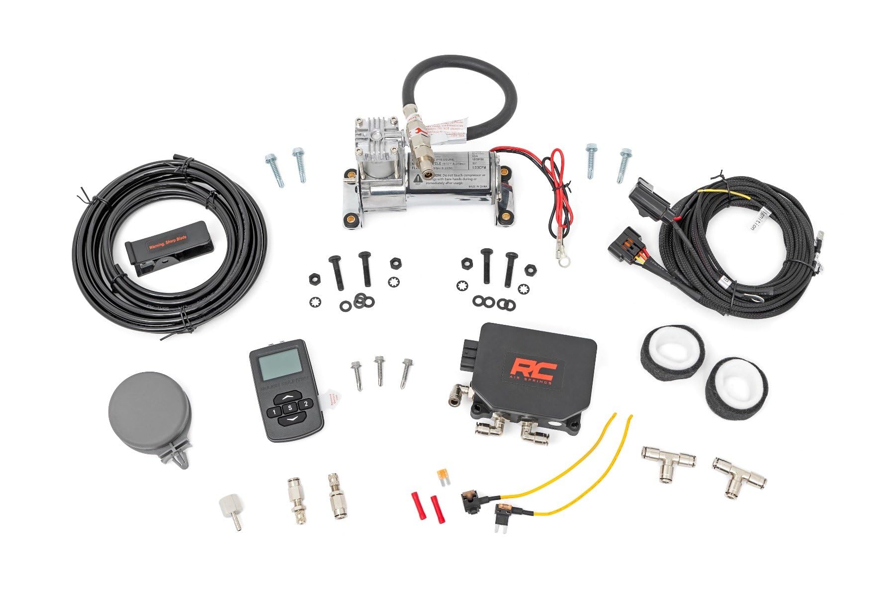 Wireless Air Bag Controller Kit Rough Country w/Compressor | Bluetooth - 10106