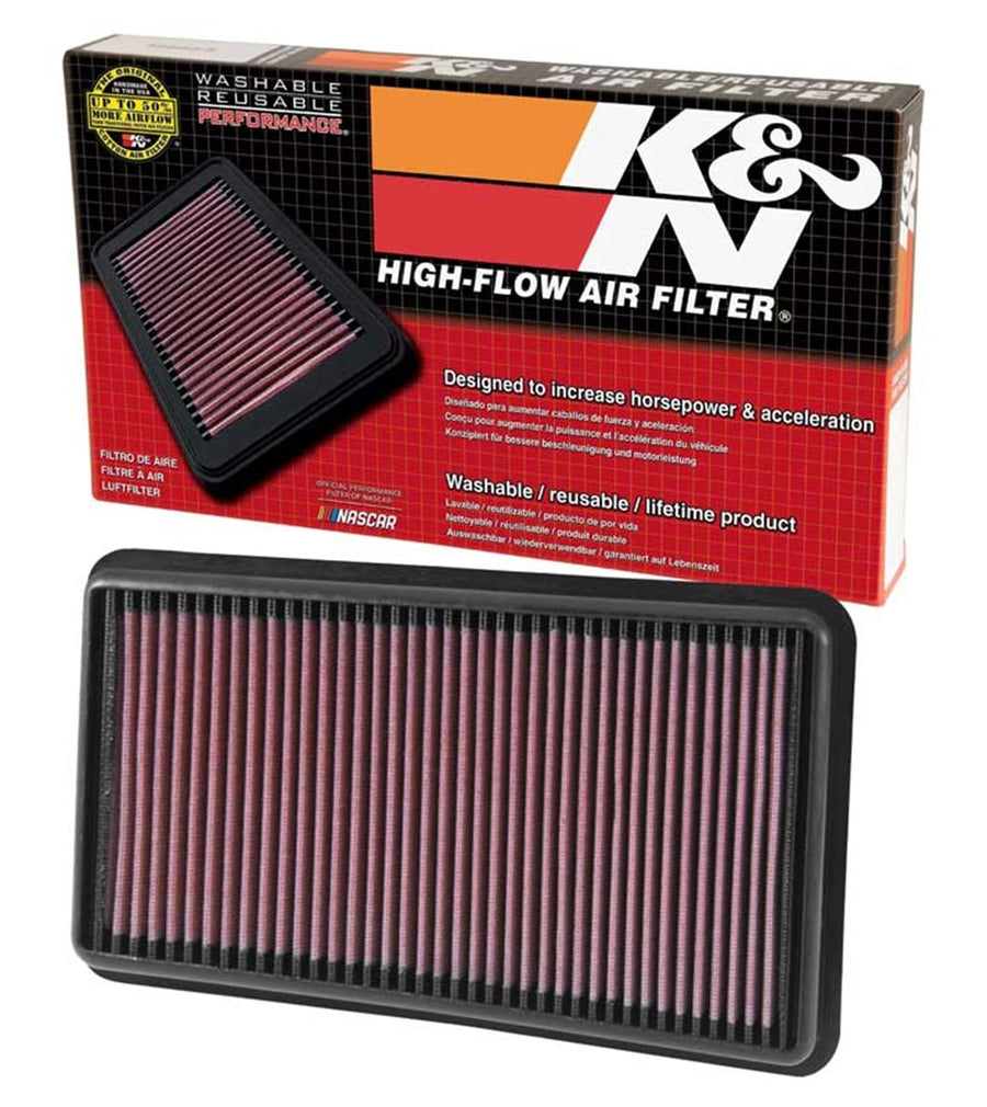 K&N Engine Air Filter: Replacement Car Air Filter, Reusable, Clean Every 75,000 Miles, Washable, Premium: Compatible with 2015-2017 Chrysler 200, 33-5025