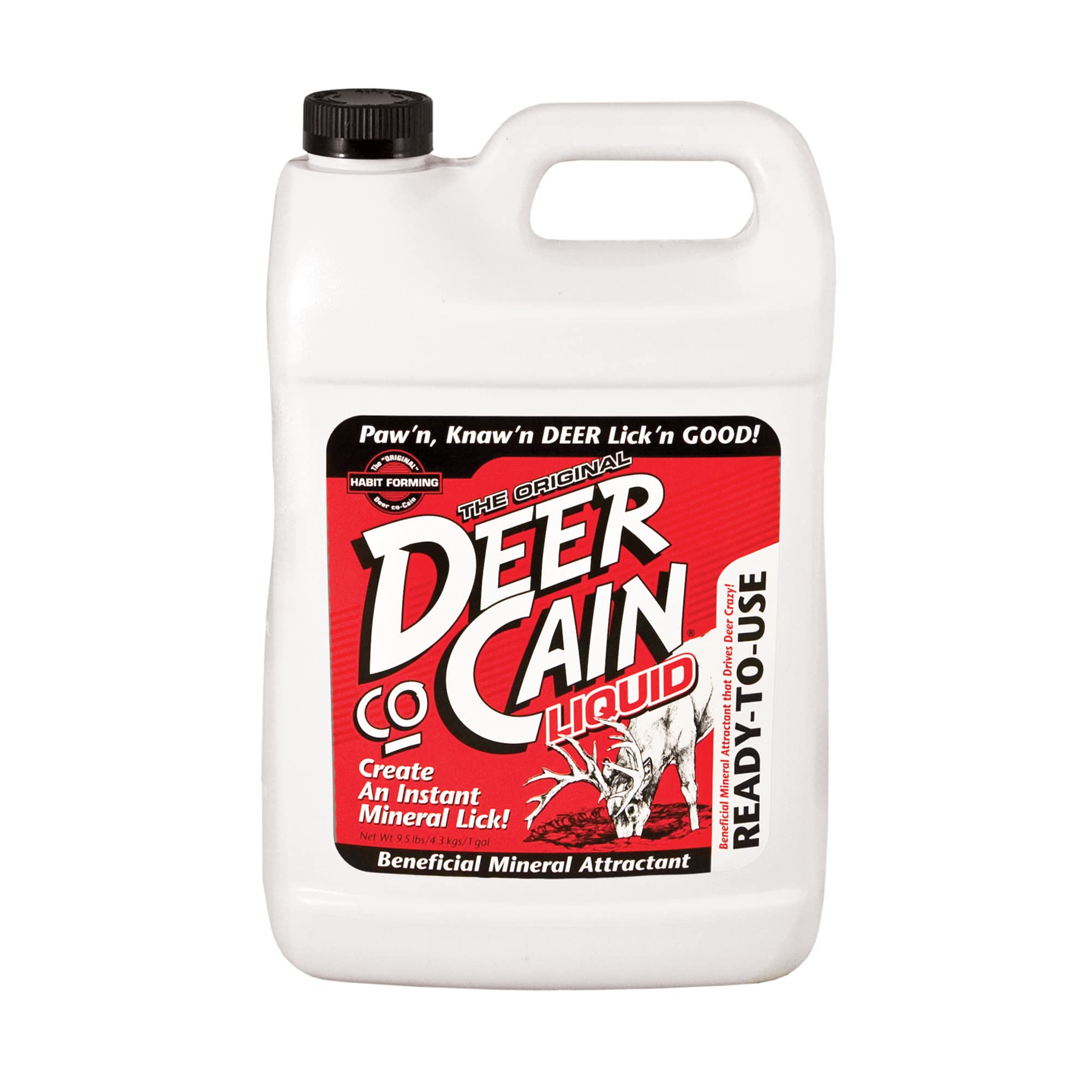 Deer Co-Cane EVOLVED HABITATS 9.5 lbs Liquid Mineral Attractant - Ready to Use All Year-Round Concentrated Mineral Lick Food Supplement - Mineral Site Activator