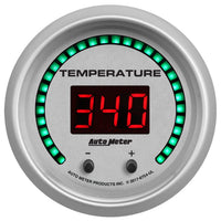 Fluid Temperature Auto Meter 6754-UL Gauge, 2 1/16", Selectable, 2 Chan, Ultra-Lite Elite Digital
