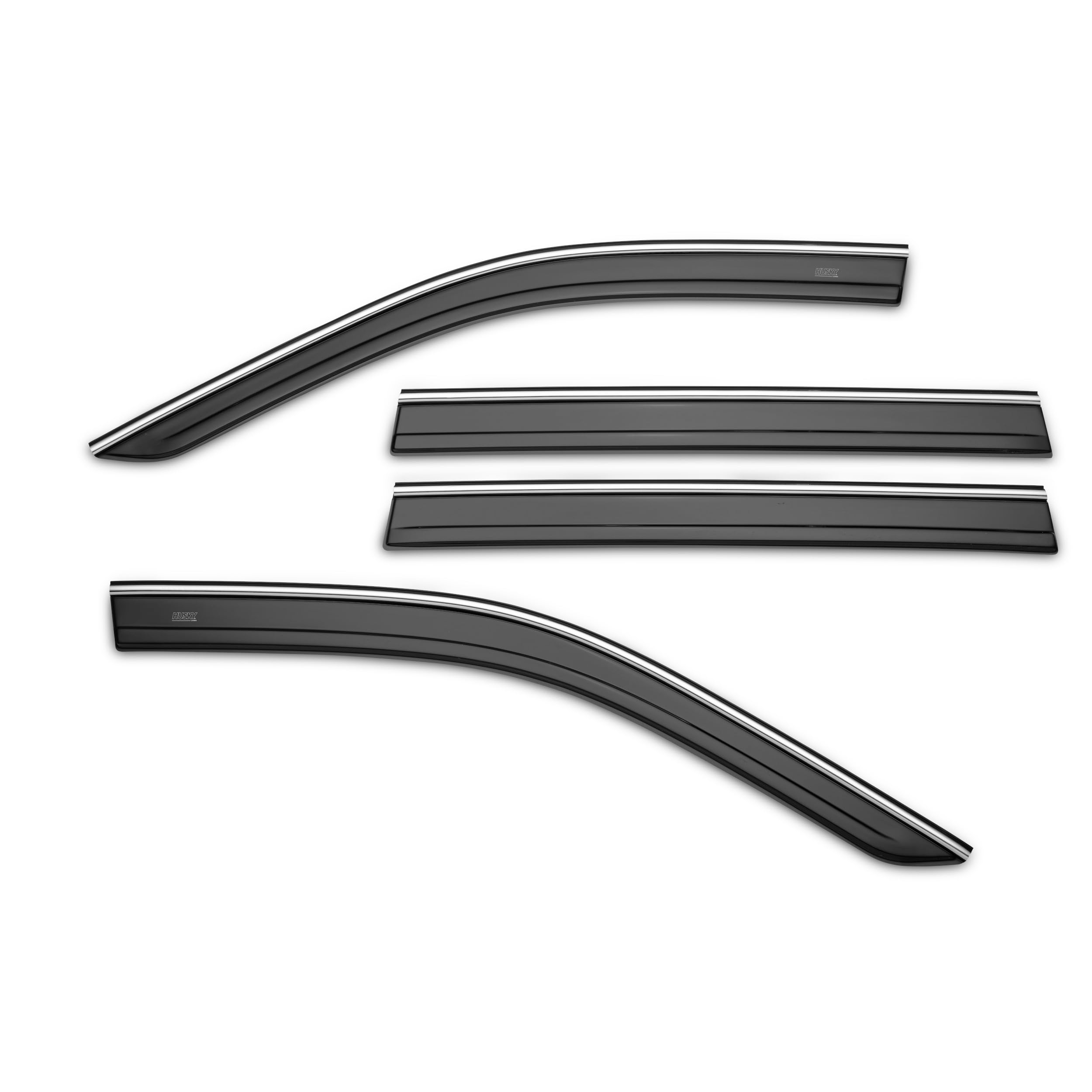 Husky Liners Ventvisors/Rain Guards Low Profile | Fits 2022-2025 Honda Civic, 4 pc. | Smoke w/Chrome Trim - 2884055