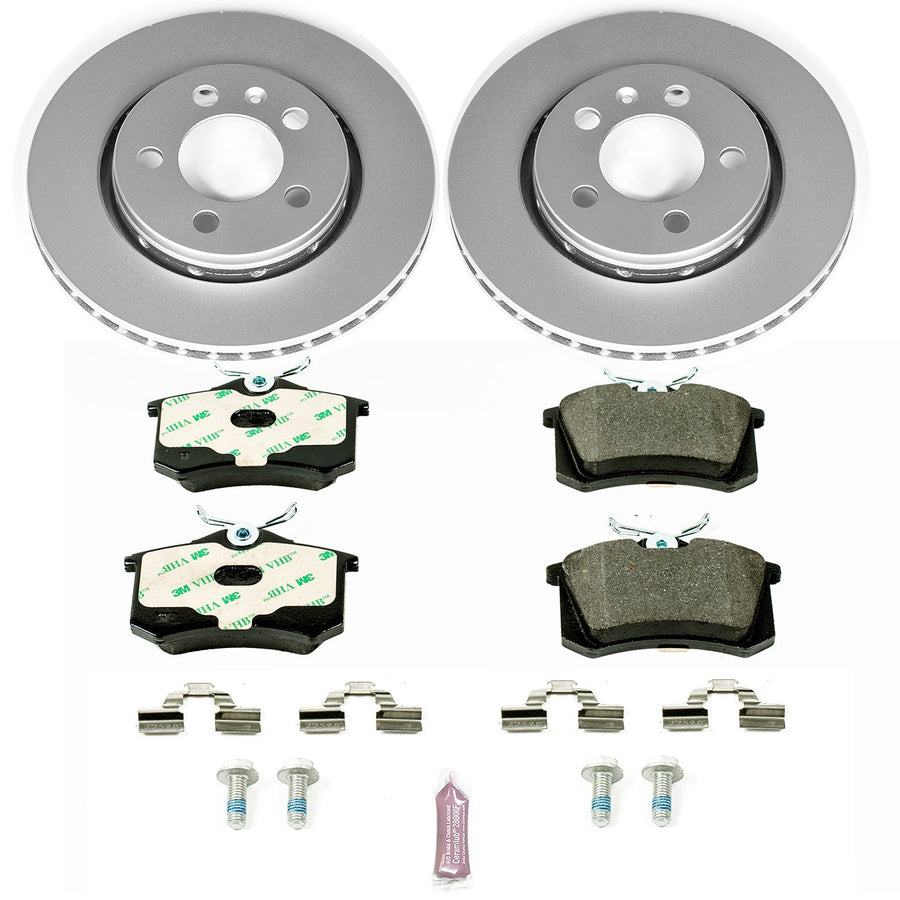 Power Stop ESK920 Euro-Stop Rear Brake Kit For Audi Volkswagen TT Quattro 2000-2006 | Volkswagen Golf 2002-2004 | Volkswagen Jetta 2004-2005 | Volkswagen R32 2004 [Vehicle Specific]