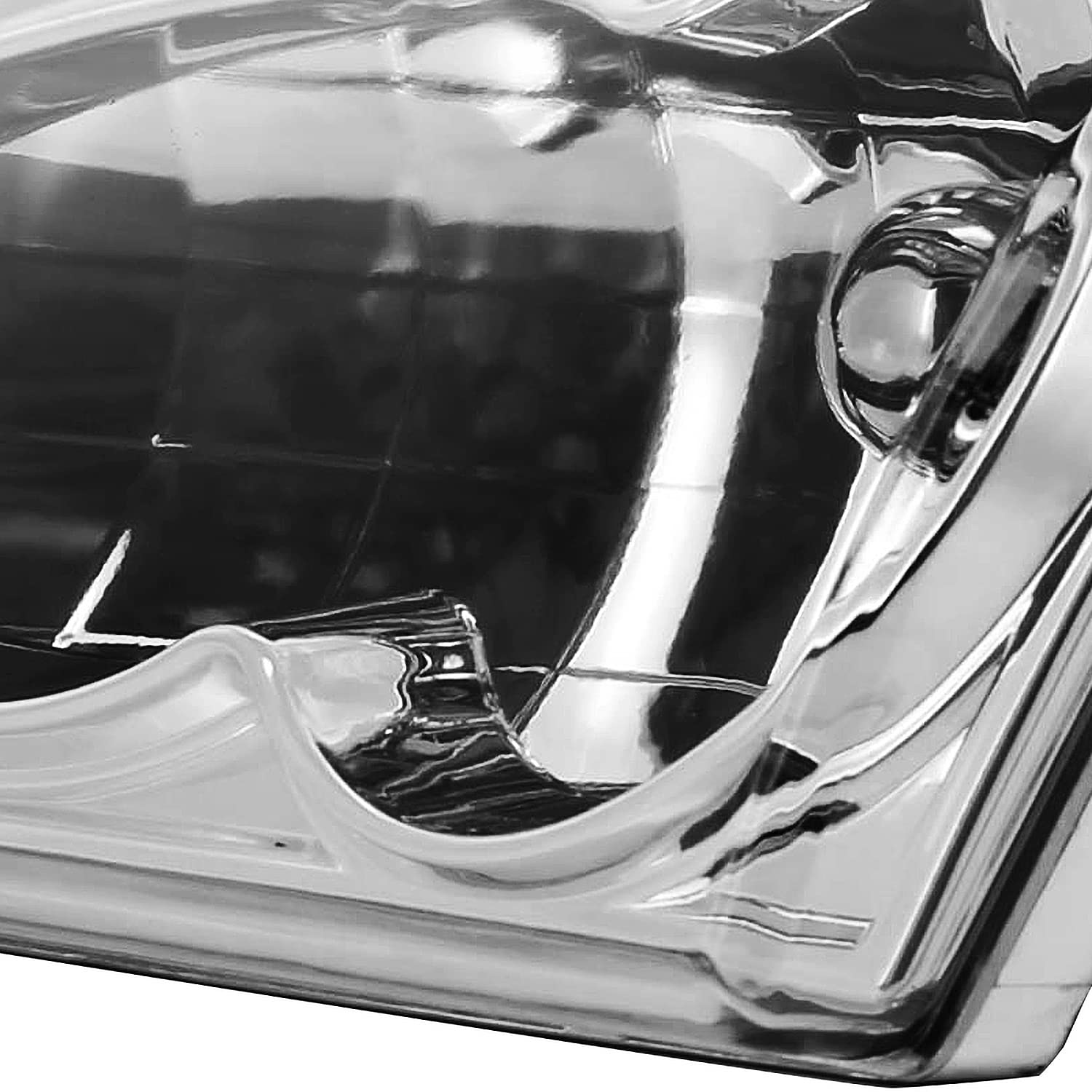 Euro Clear Diamond Headlights + Corner Lights Lamps SPEC-D TUNING Comopatible with 1994-1998 Ford Mustang Left + Right Pair