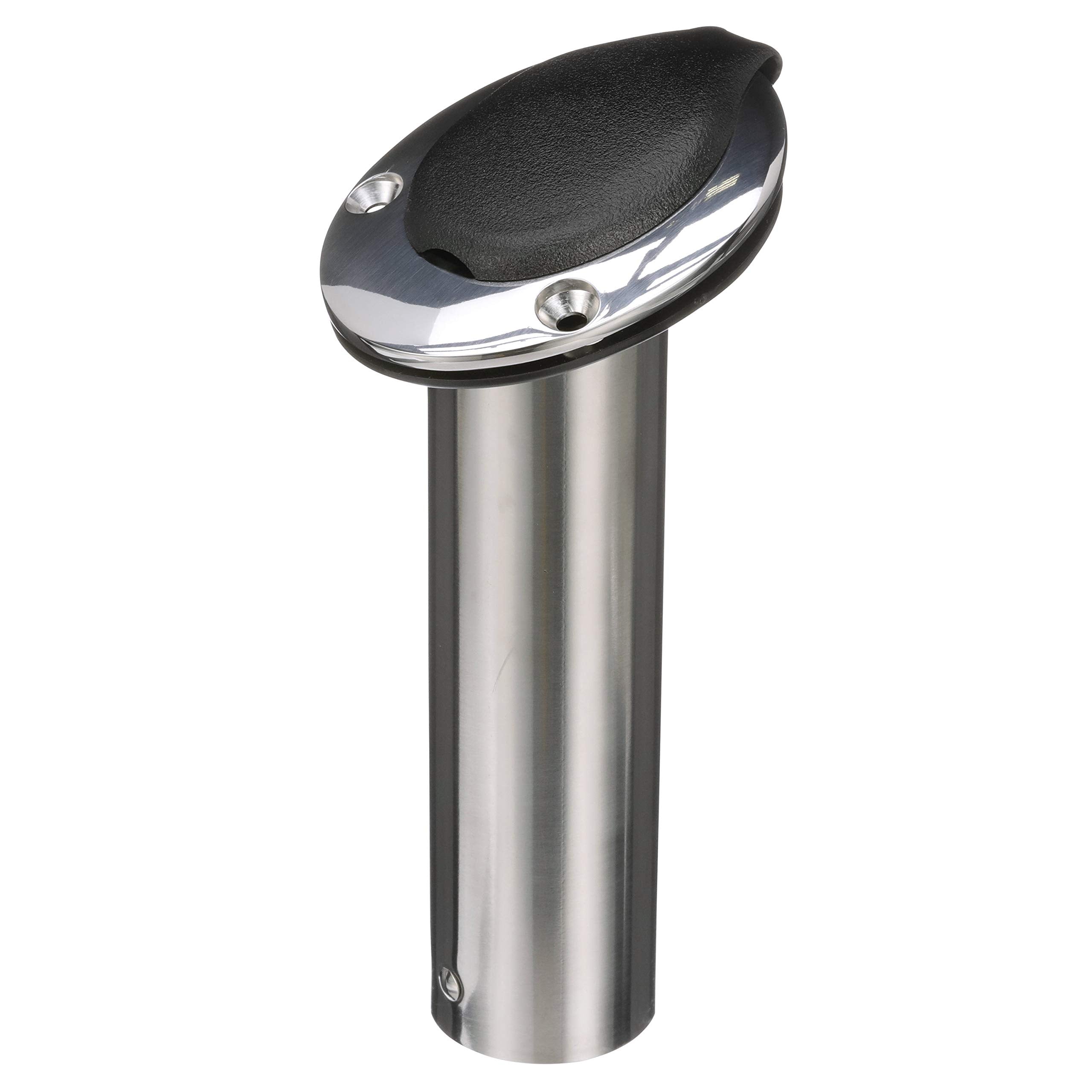 Stainless Steel Attwood 66362-7 Flush Mount Rod Holder, 2-Inch Diameter, 7 ½ Inches Long, 30-Degree Top Flange, Open Base End