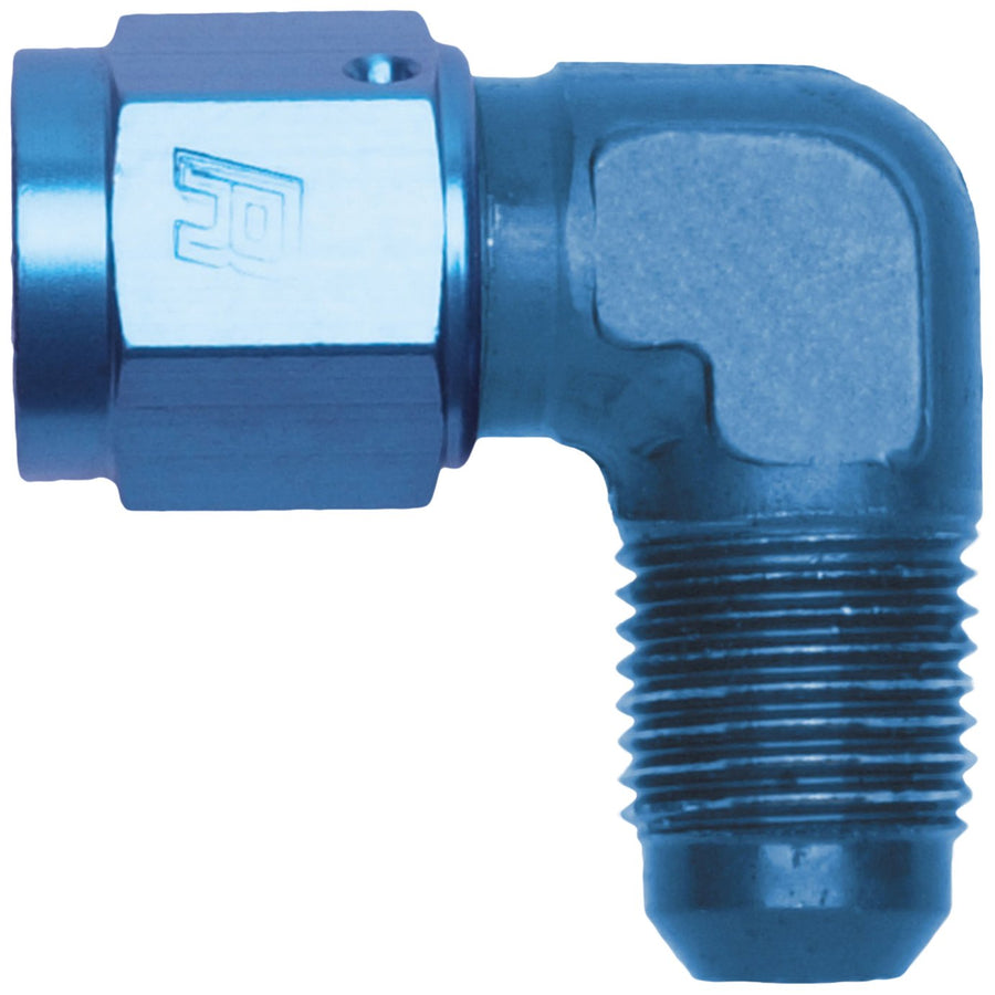 90 Degree Edelbrock/Russell Female AN to Male AN Adapter Fitting 614808