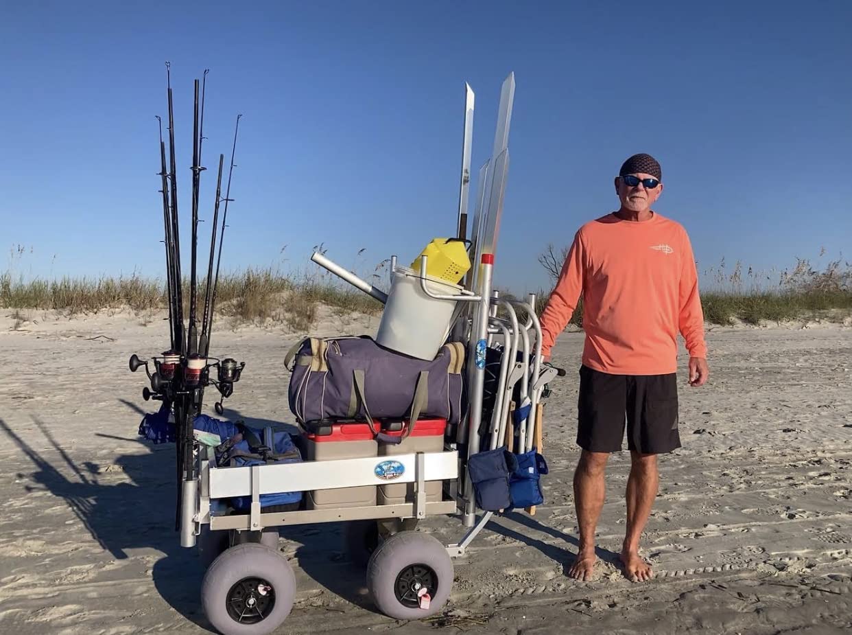 Kahuna Beach & Junior Fishing Wagon-Rod Holders-Walls-Balloon Sand Tires-Made in The USA!