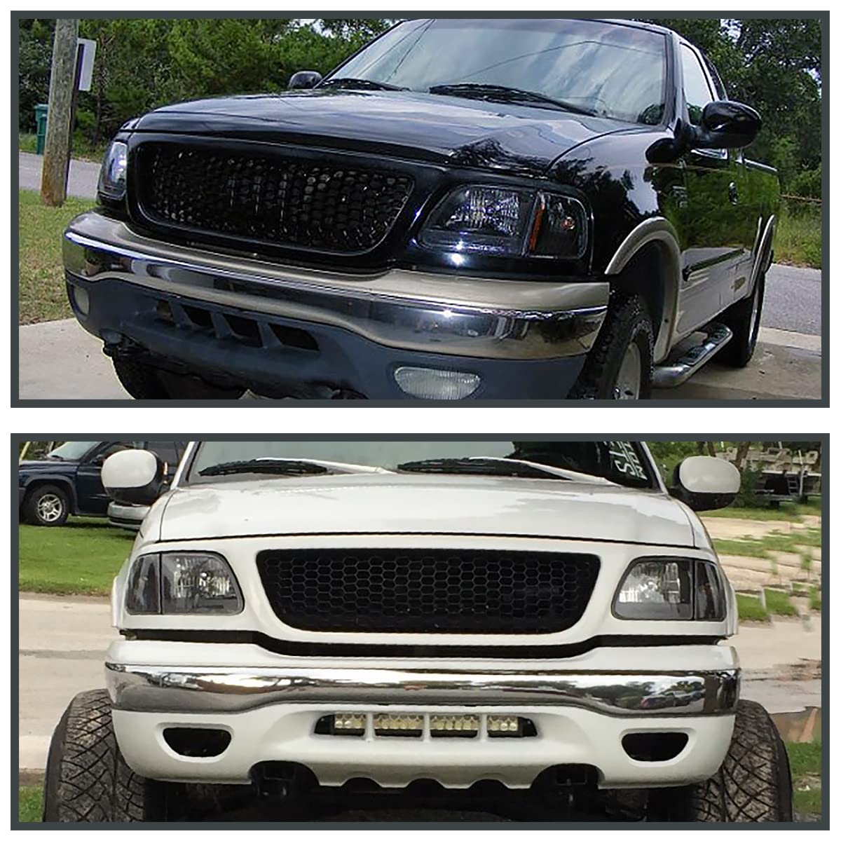 Black Headlights + Corner Lights SPEC-D TUNING Compatible with 1997-2003 Ford F-150/97-02 Expedition Head Lights Lamps Assembly L+R Pair
