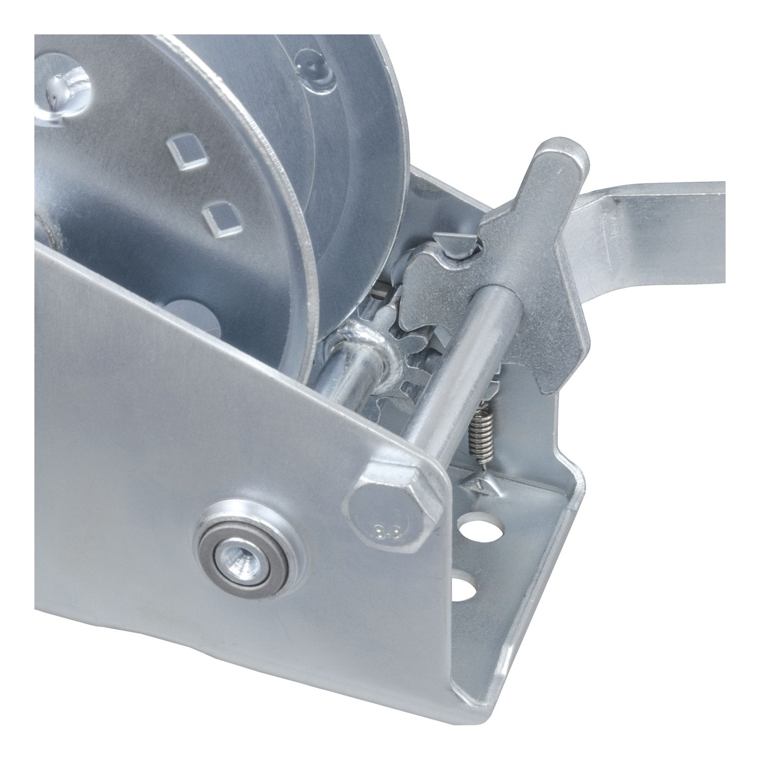 CURT Manual Hand Crank Boat Trailer Winch, 1,200 lbs Capacity, 7-1/2-Inch Handle, 4.2:1 Gear Ratio