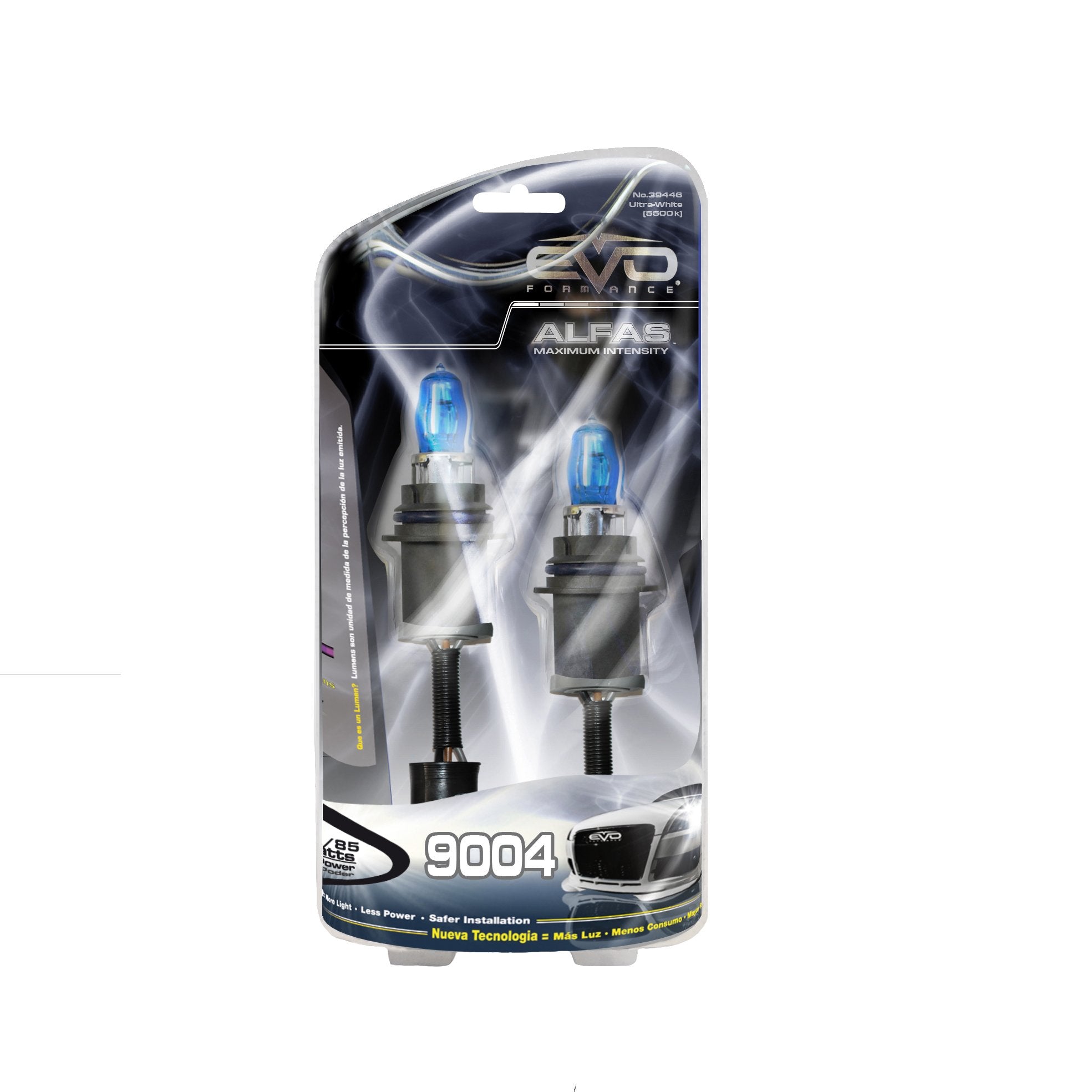 EVO Formance CIPA Maximum Intensity 9004 Ultra White Halogen Bulbs - Twin Pack