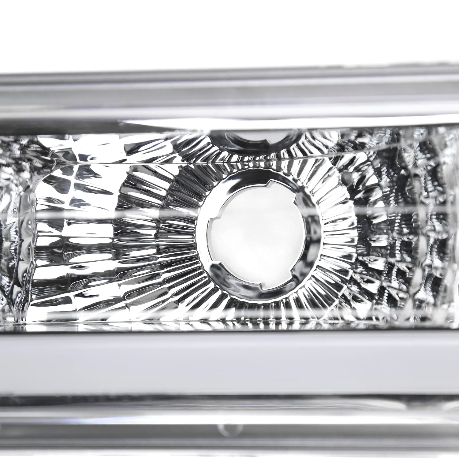 Clear LED Bar Bumper Lights SPEC-D TUNING Compatible with 1988-1998 Chevy Silverado C10 C/K