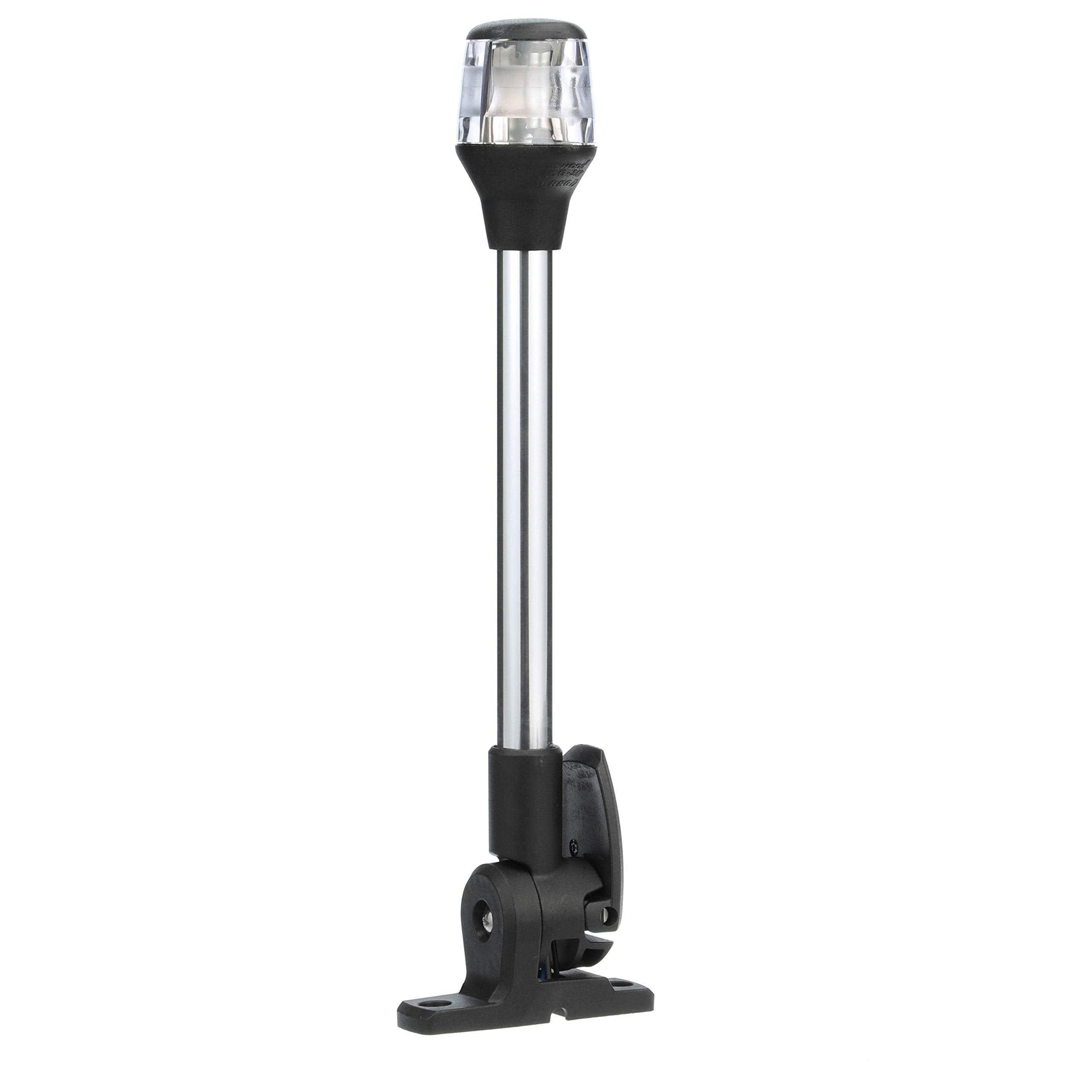 Attwood Fold Down 7201-P-7 Incandescent Anchor/Masthead Navigation Light, Black Base, 12-Inch