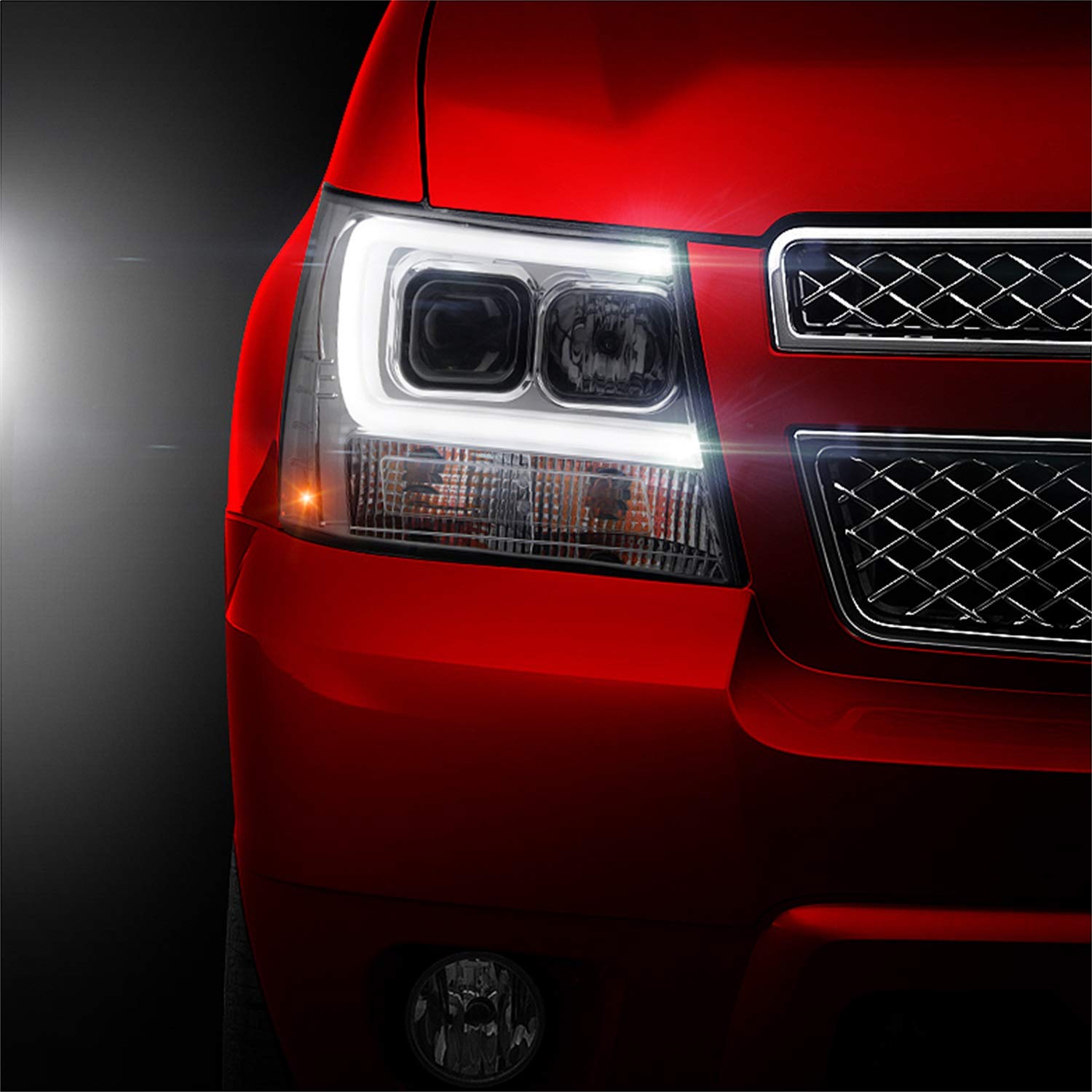 Spyder Auto 5082589 Spyder Chevy Suburban 1500/2500 07-14 / Chevy Tahoe 07-14 / Avalanche 07-14 Version 2 Projector Headlights - High H1 (Included) - Low H7 (Included) Light Bar DRL - Smoke