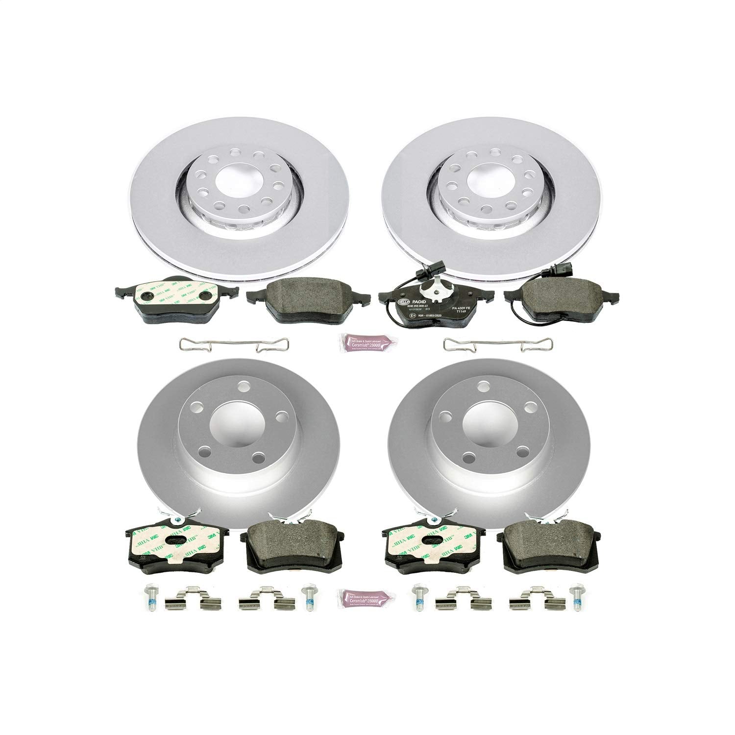 Euro-Stop Brake Kit Power Stop Front & Rear Audi For Audi A6 Quattro 1998-2004 [Model Specific]