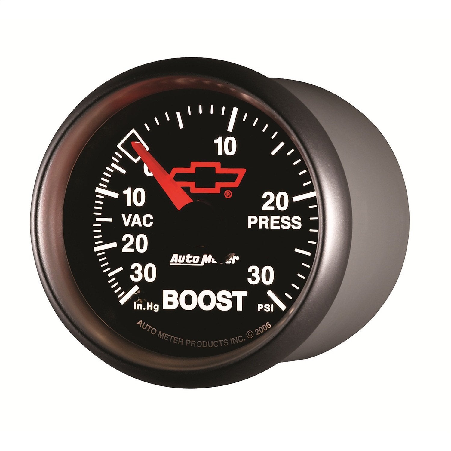 Auto Meter 3603-00406 2-1/16" GM Performance Parts Red 30 in Hg-30 PSI Mechanical Boost-Vacuum Gauge